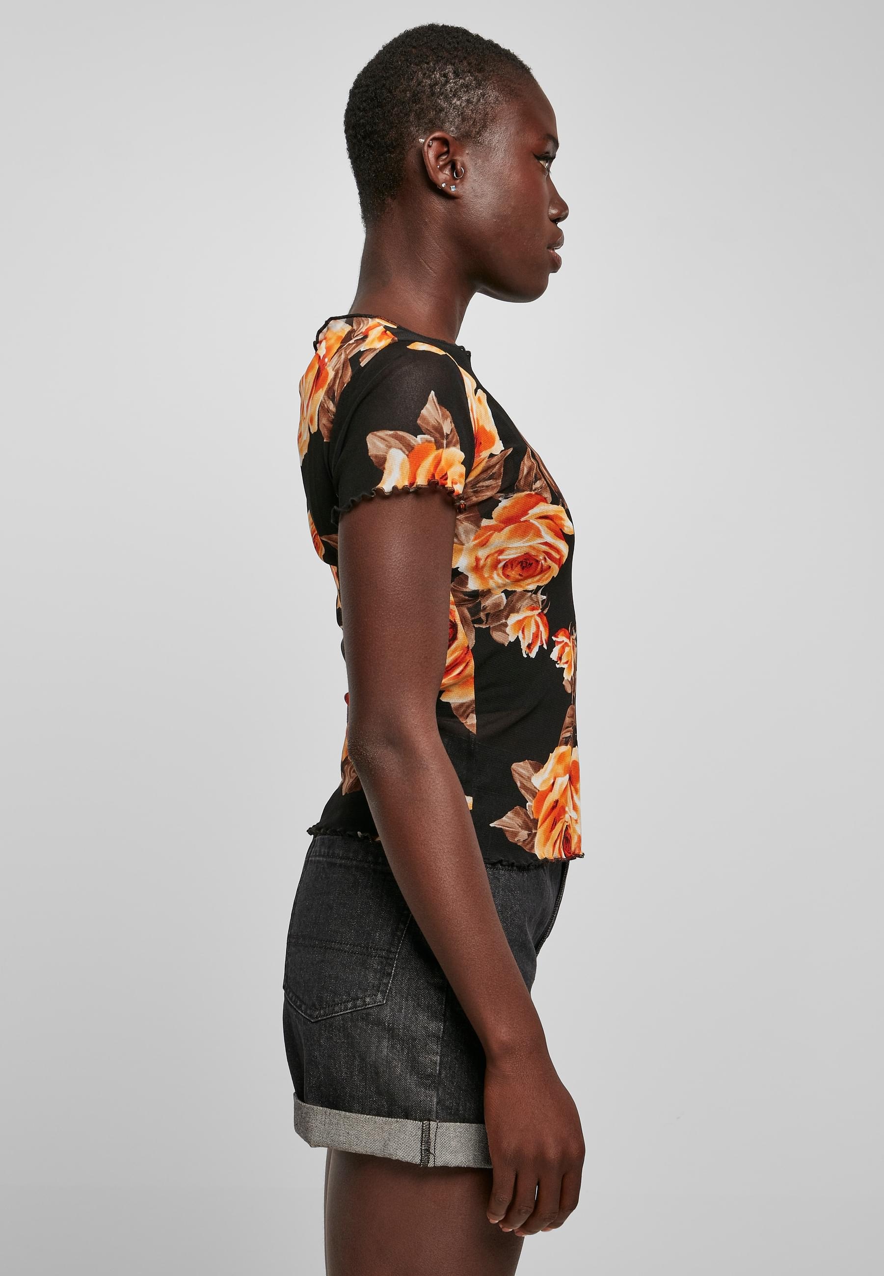 URBAN CLASSICS Kurzarmshirt »Urban Classics Damen Ladies Mesh Tee«, (1 tlg.)