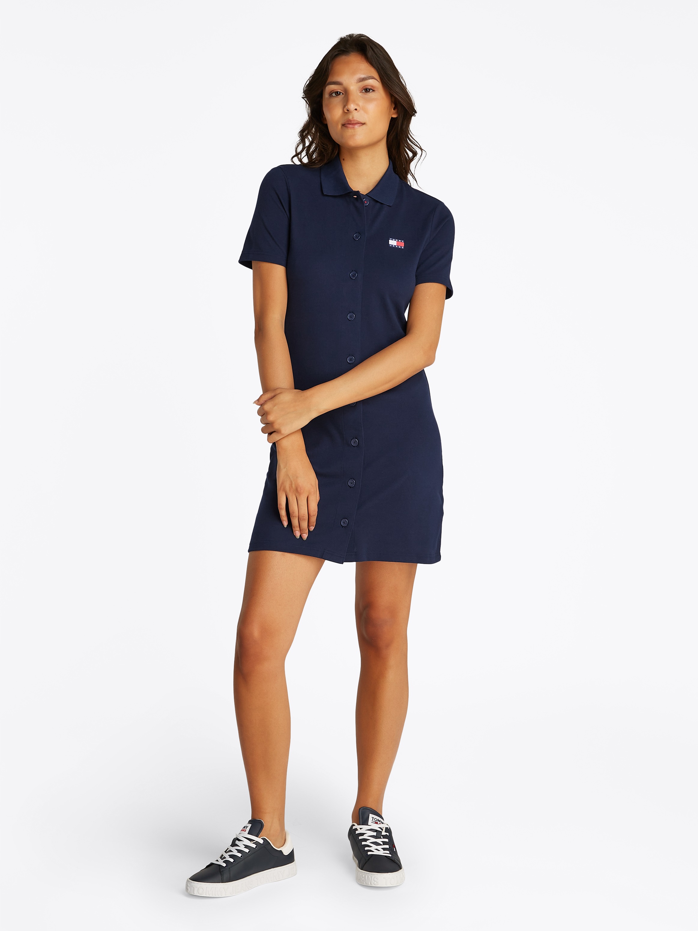 Tommy Jeans Polokleid "TJW BADGE PIQUE POLO DRESS", mit Logo-Badge günstig online kaufen