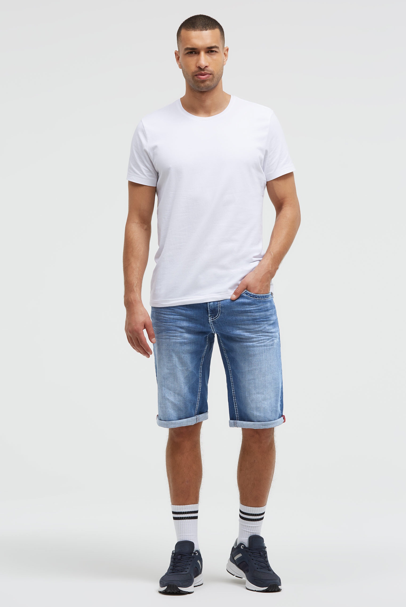 CAMP DAVID Jeansshorts mit zwei Leibhöhen