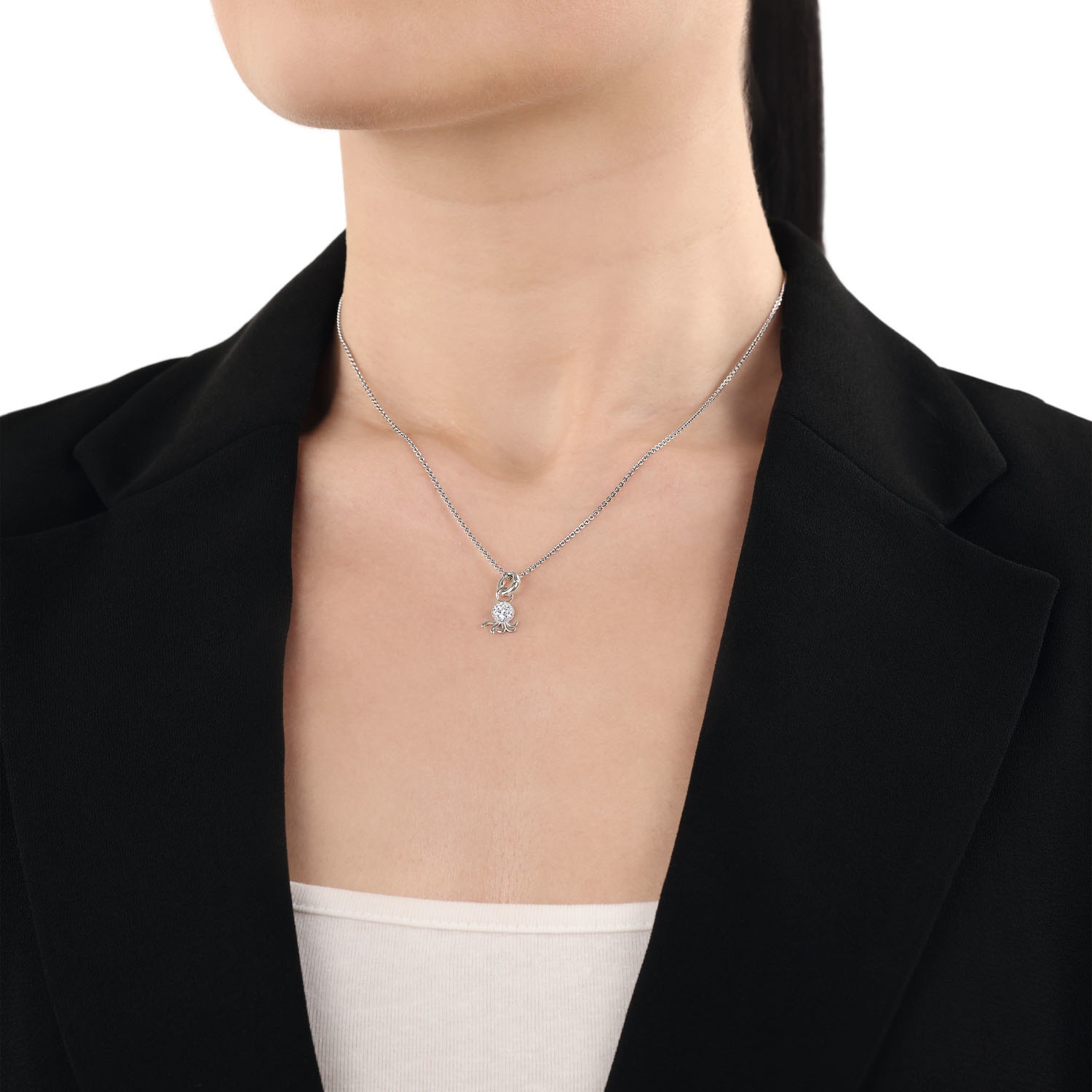 Amor Charm-Einhänger »Meerestier/Qualle, 2038467«, mit Zirkonia (synth.)