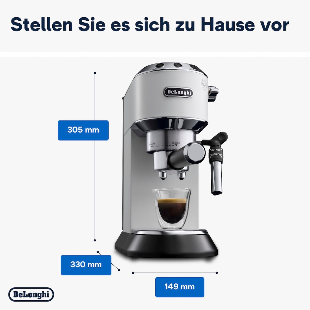 De'Longhi Siebträgermaschine »Dedica Style EC 685.W«