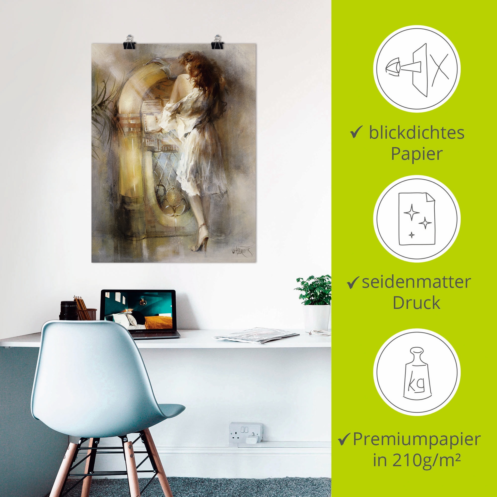 Artland Wandbild »In der Zeit verloren«, Frau, (1 St.), als Poster in verschied. Größen