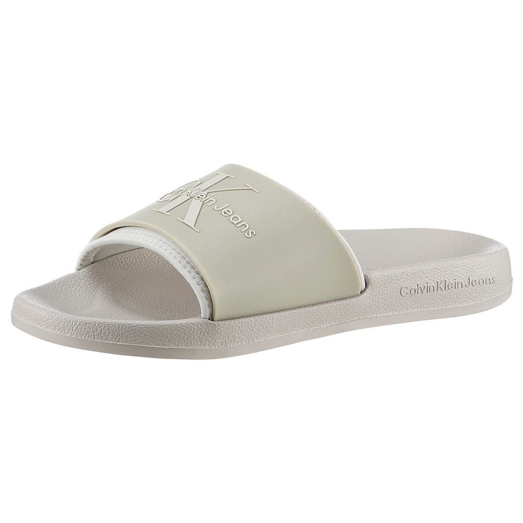 Calvin Klein Jeans Badepantolette »SLIDE MONOGRAM TPU ML WN«