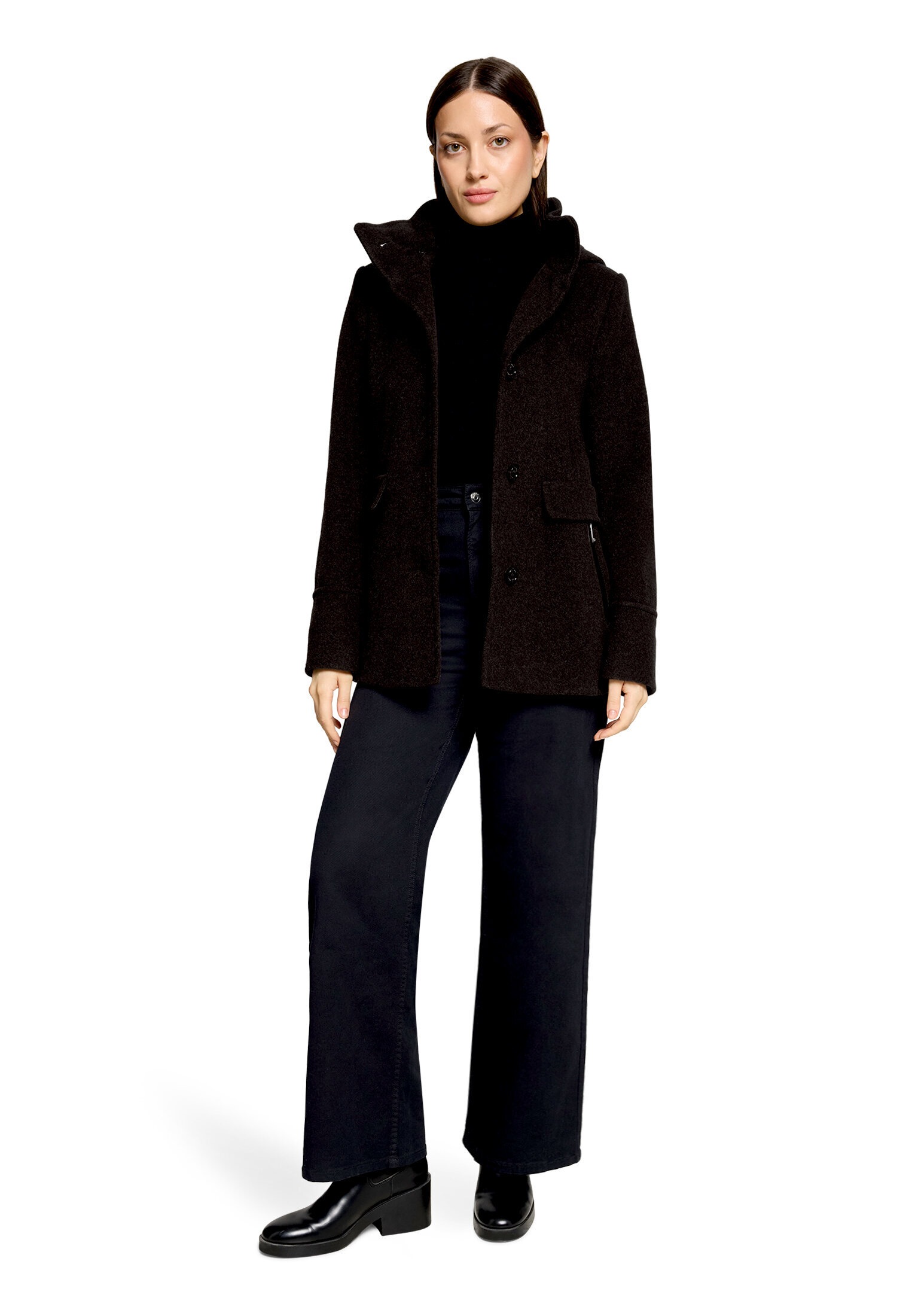 Gil Bret Wolljacke »Damen mit Kapuze« mit Kapuze