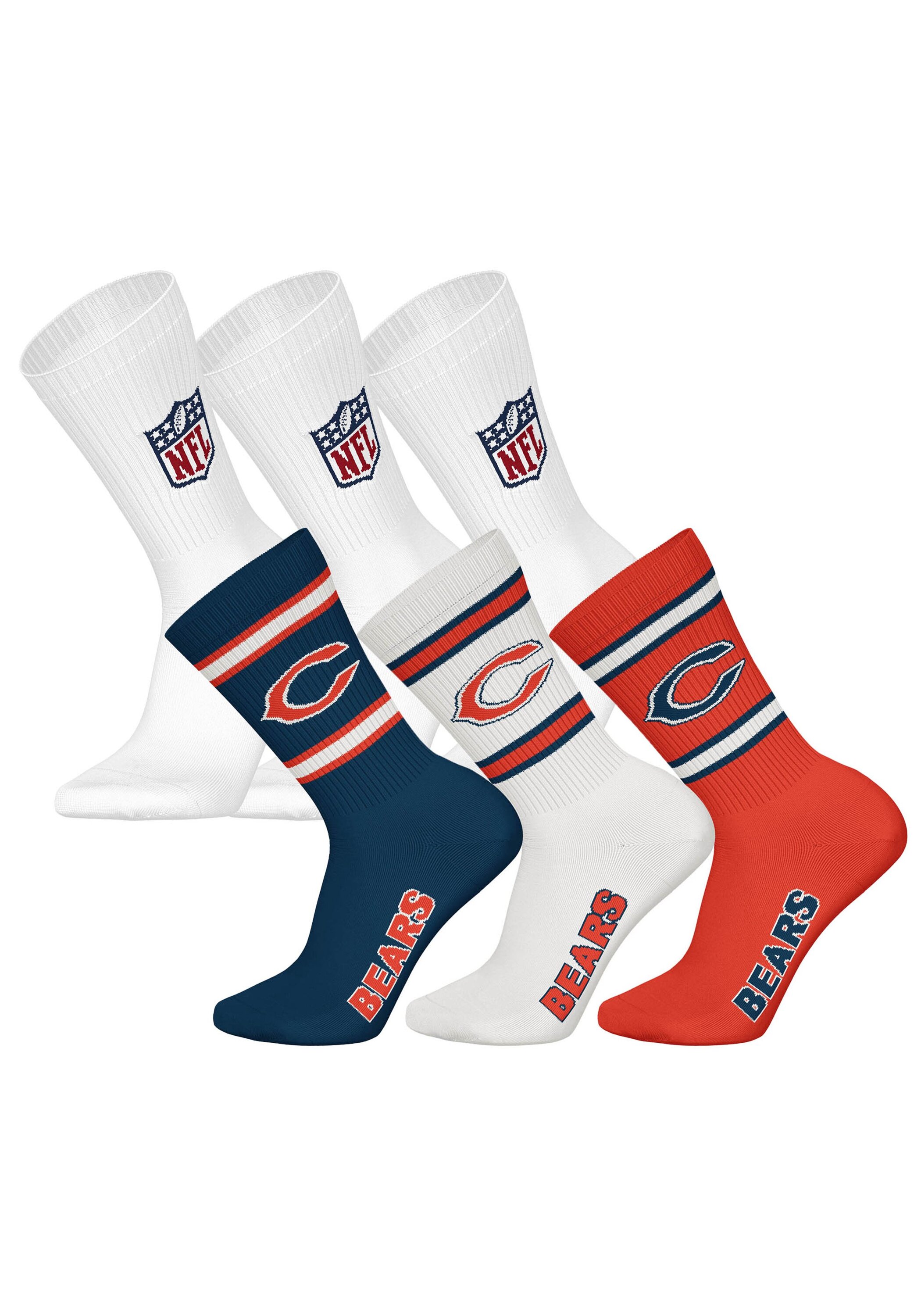 NFL Kurzsocken "Socken NFL 6Pack Crew Socks 6er Pack"