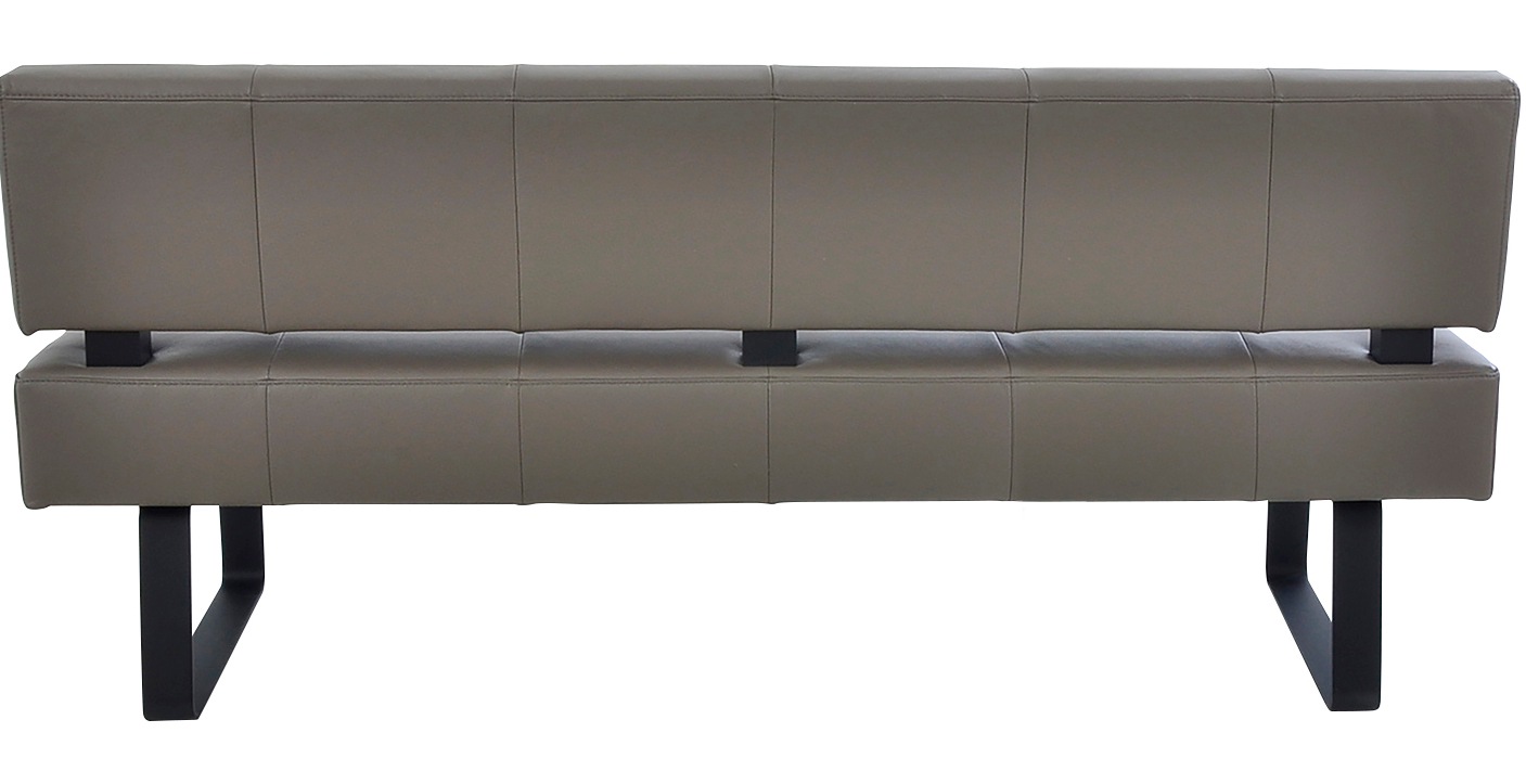 Polsterbank K+W KOMFORT & WOHNEN "Spider II", braun (canyon 80, schwarz), B:192cm H:88cm T:67cm, Sitzbänke, Polsterbank, Sitzsteppung, bequem durch Sandwichbauweise, Metallkufe in schwarz 3