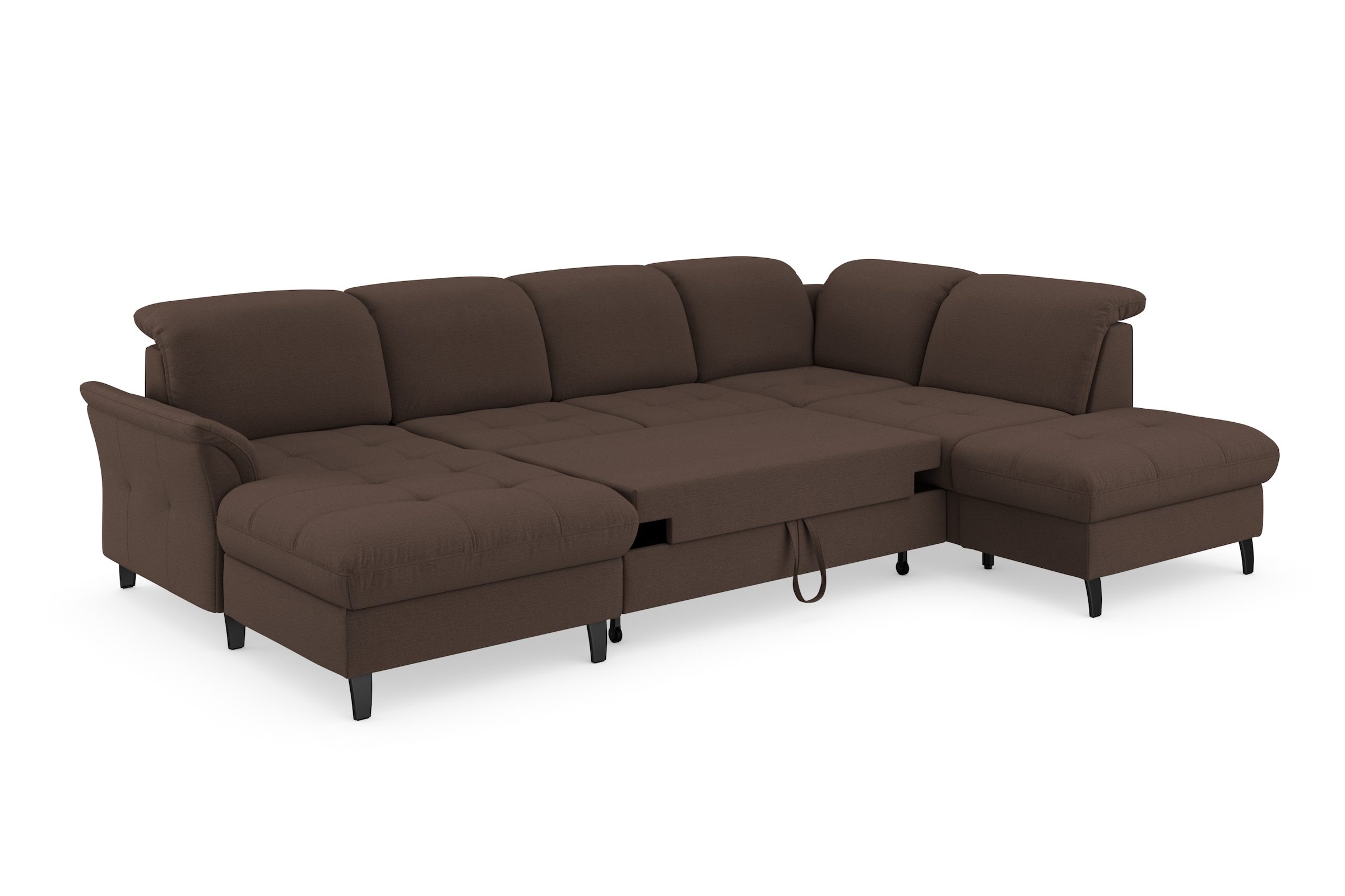 sit&more Wohnlandschaft »Maggiore U-Form«, wahlweise mit Kopfteilverstellung, Bettfunktion und Stauraum
