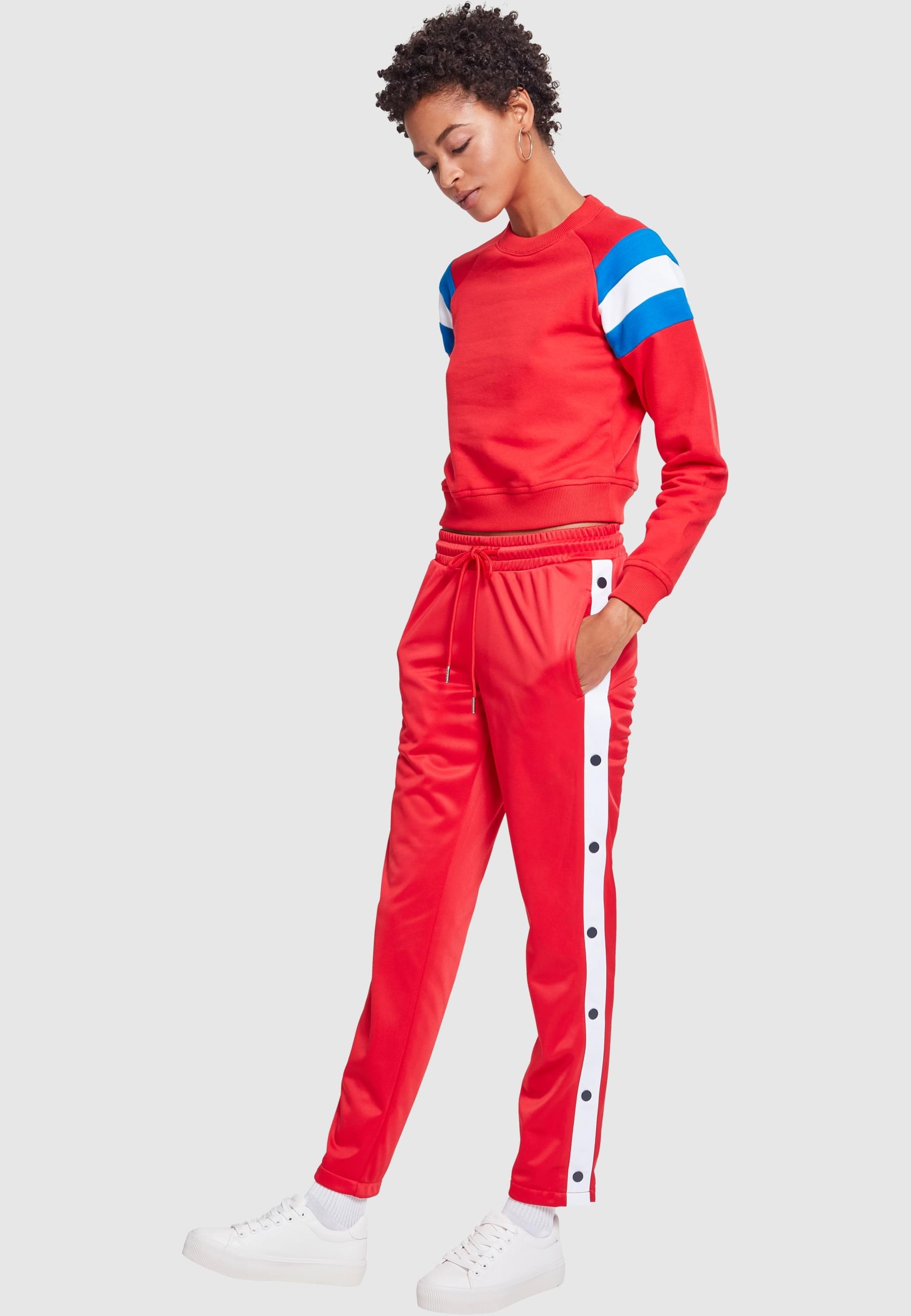 URBAN CLASSICS Sweatshirt »Urban Classics Damen Ladies Sleeve Stripe Crew«, (1 tlg.)