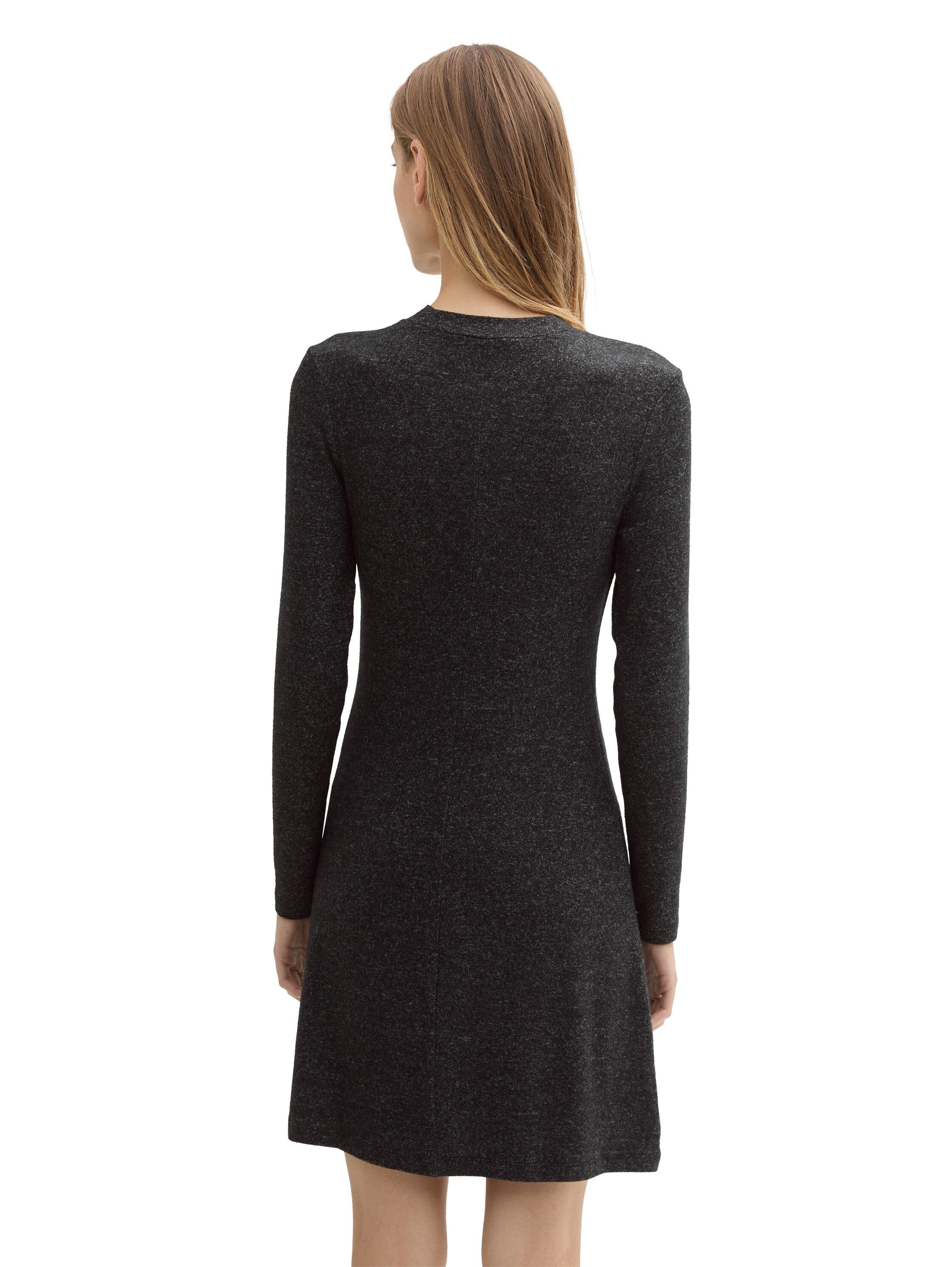 TOM TAILOR Denim Strickkleid Ohne Taschen in Melange Optik günstig online kaufen