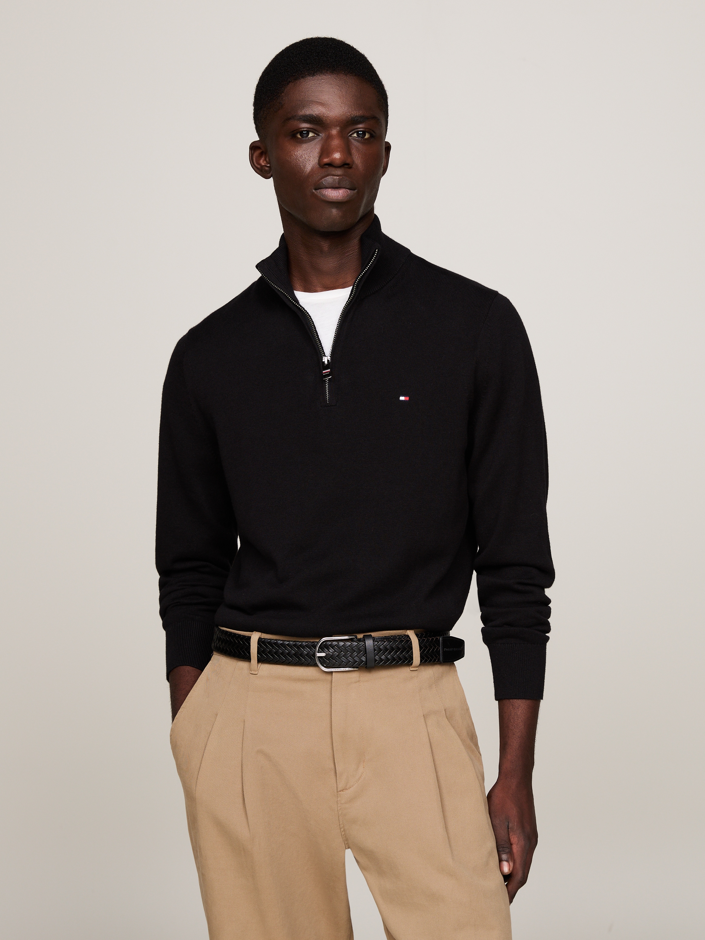 Tommy Hilfiger Troyer »PIMA ORG CTN CASHMERE ZIP MOCK«