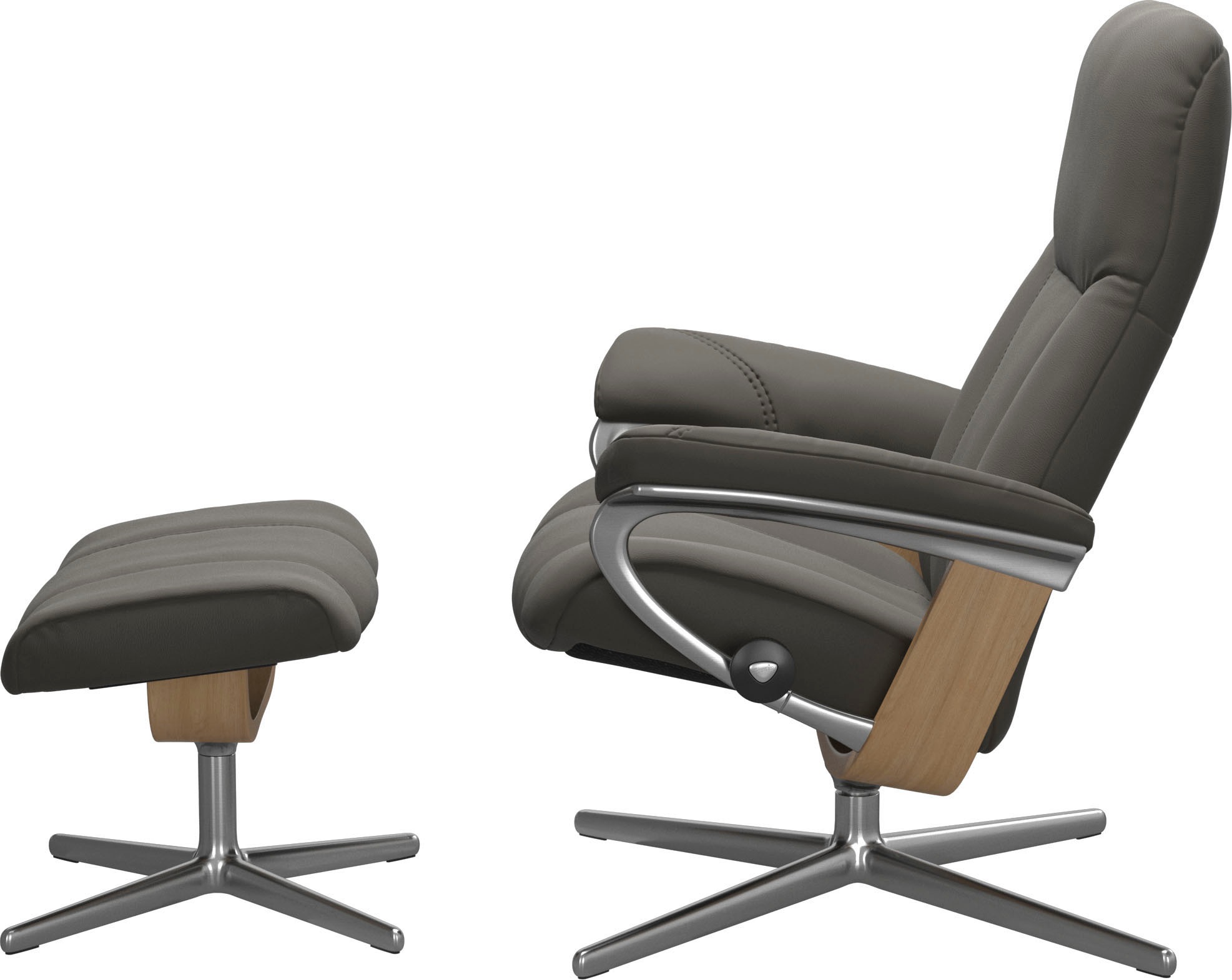 Stressless® Fußhocker »Consul«, mit Cross Base, Größe S, M & L, Holzakzent Eiche