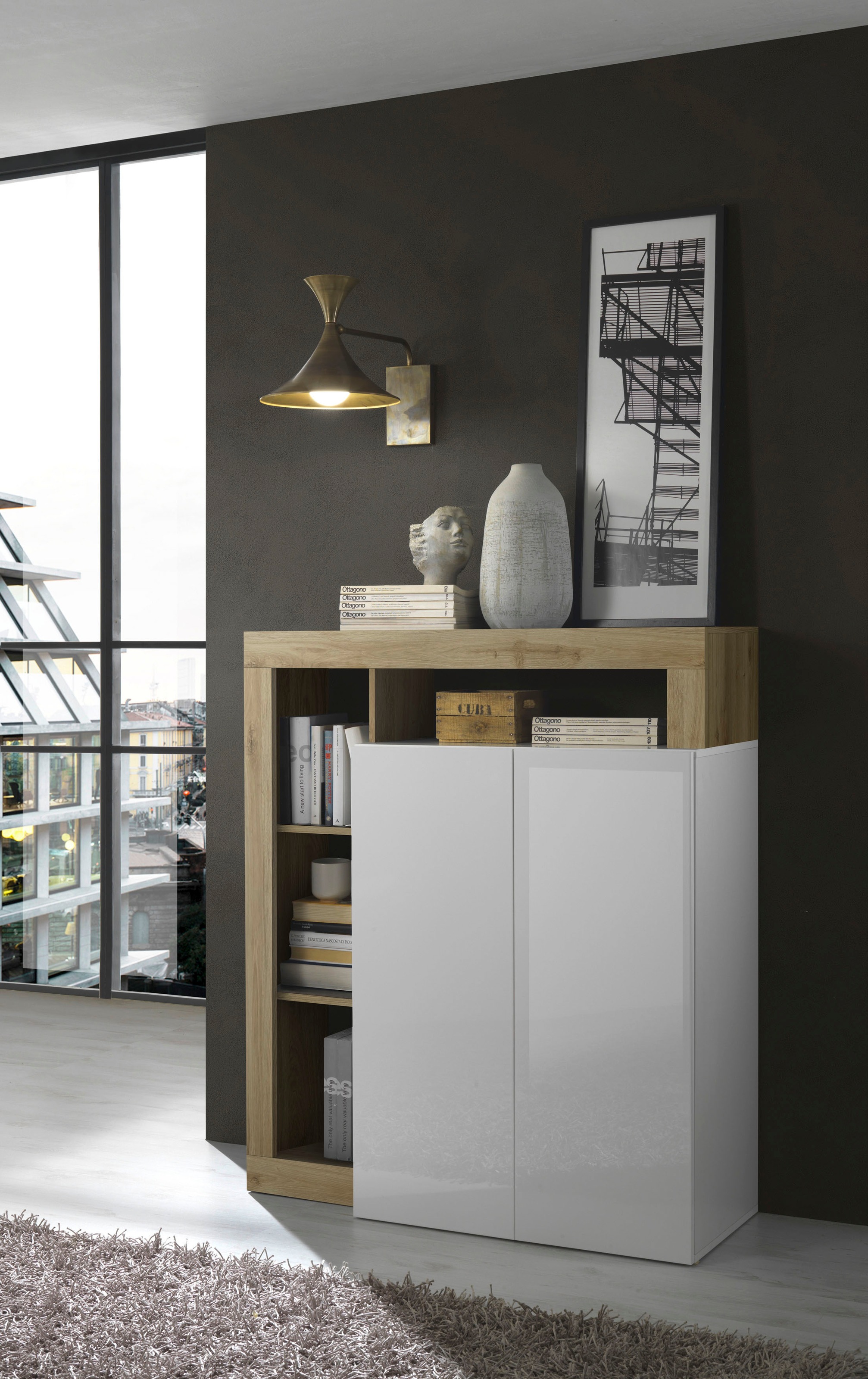 Home affaire Highboard "Hamburg" Breite 108 cm günstig online kaufen