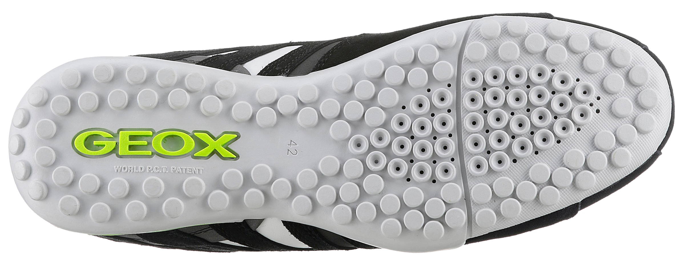 Geox Sneaker »UOMO SNAKE A«, Freizeitschuh, Halbschuh, Schnürschuh mit herausnehmbarer Innensohle