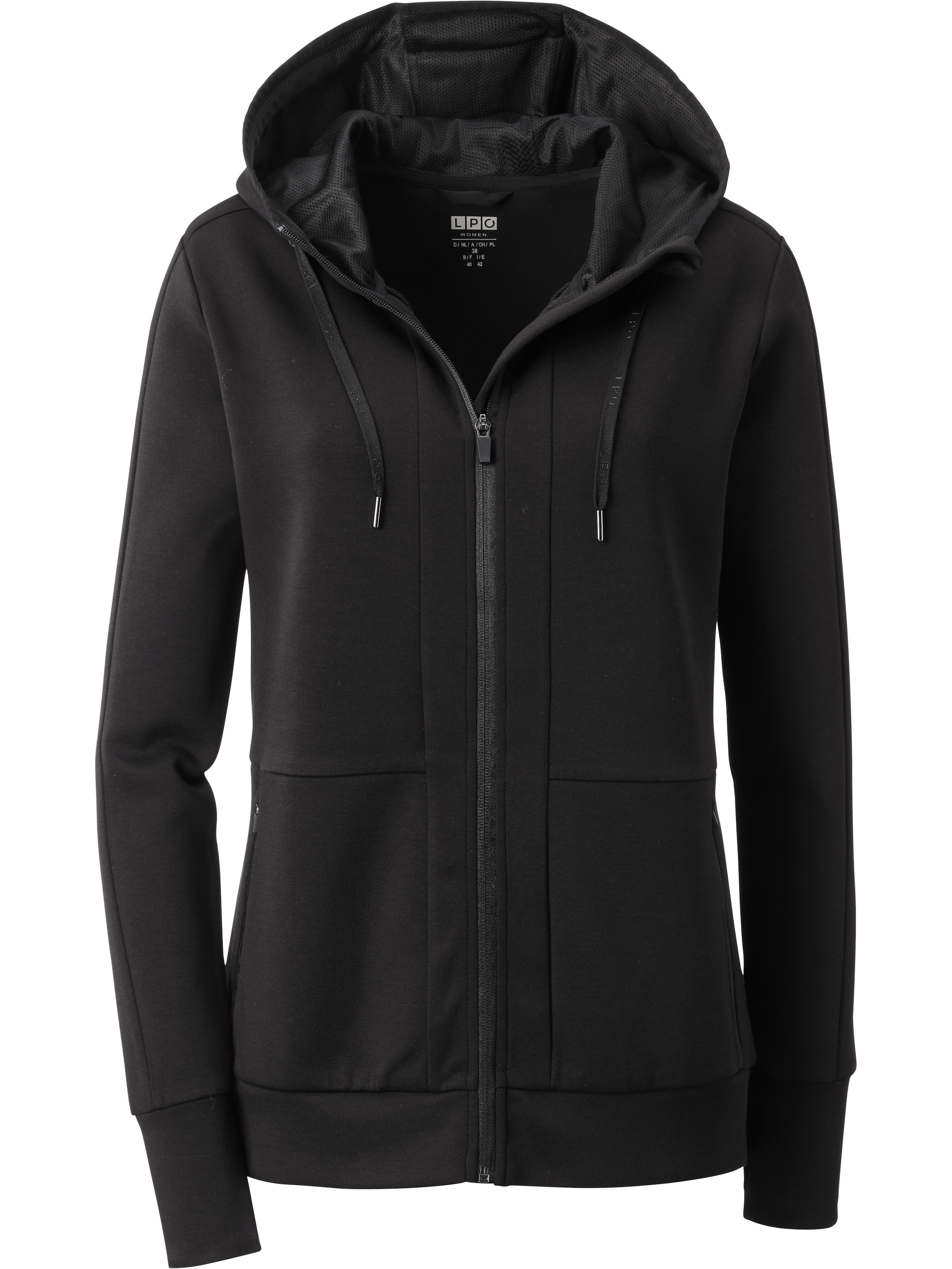 LPO "Sportjacke Veloria" mit Kapuze Angeschnittene Kapuze mit Kordelzug