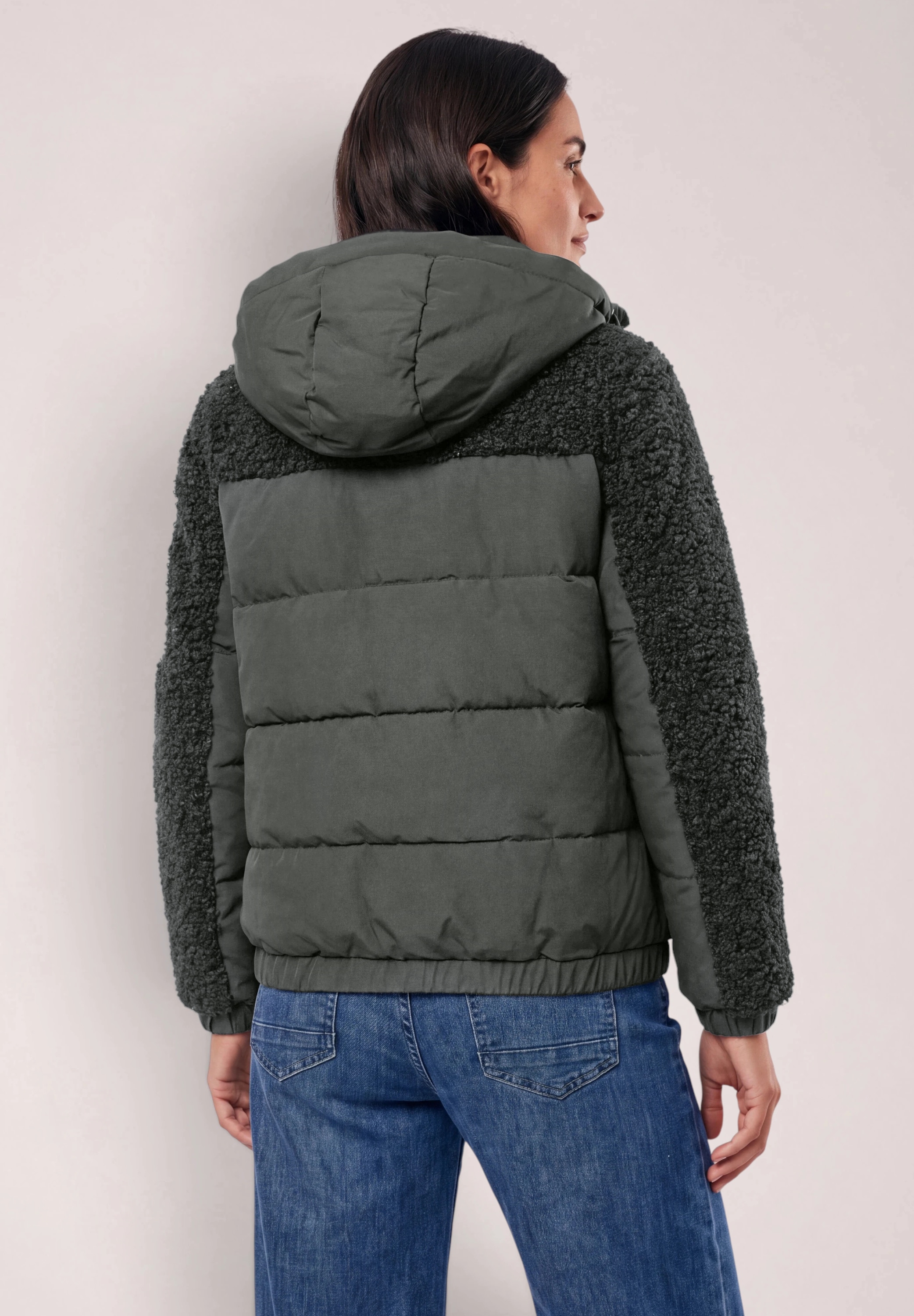 Cecil Fellimitatjacke mit Kapuze mit Kapuze mit Tunnelzugband