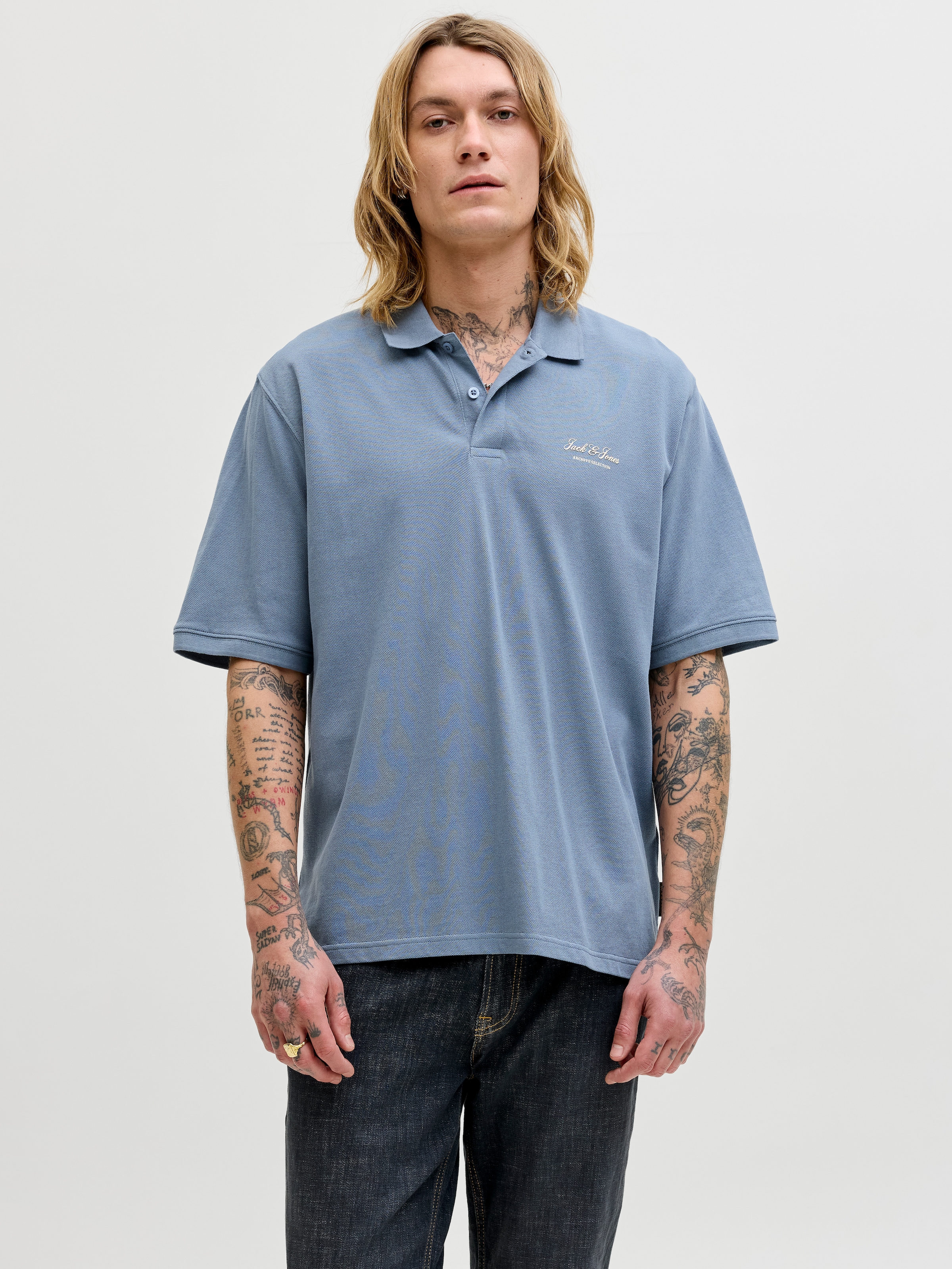 Jack & Jones Poloshirt "JJEARCHIVE GRAPHIC POLO SS LN" mit Polokragen günstig online kaufen