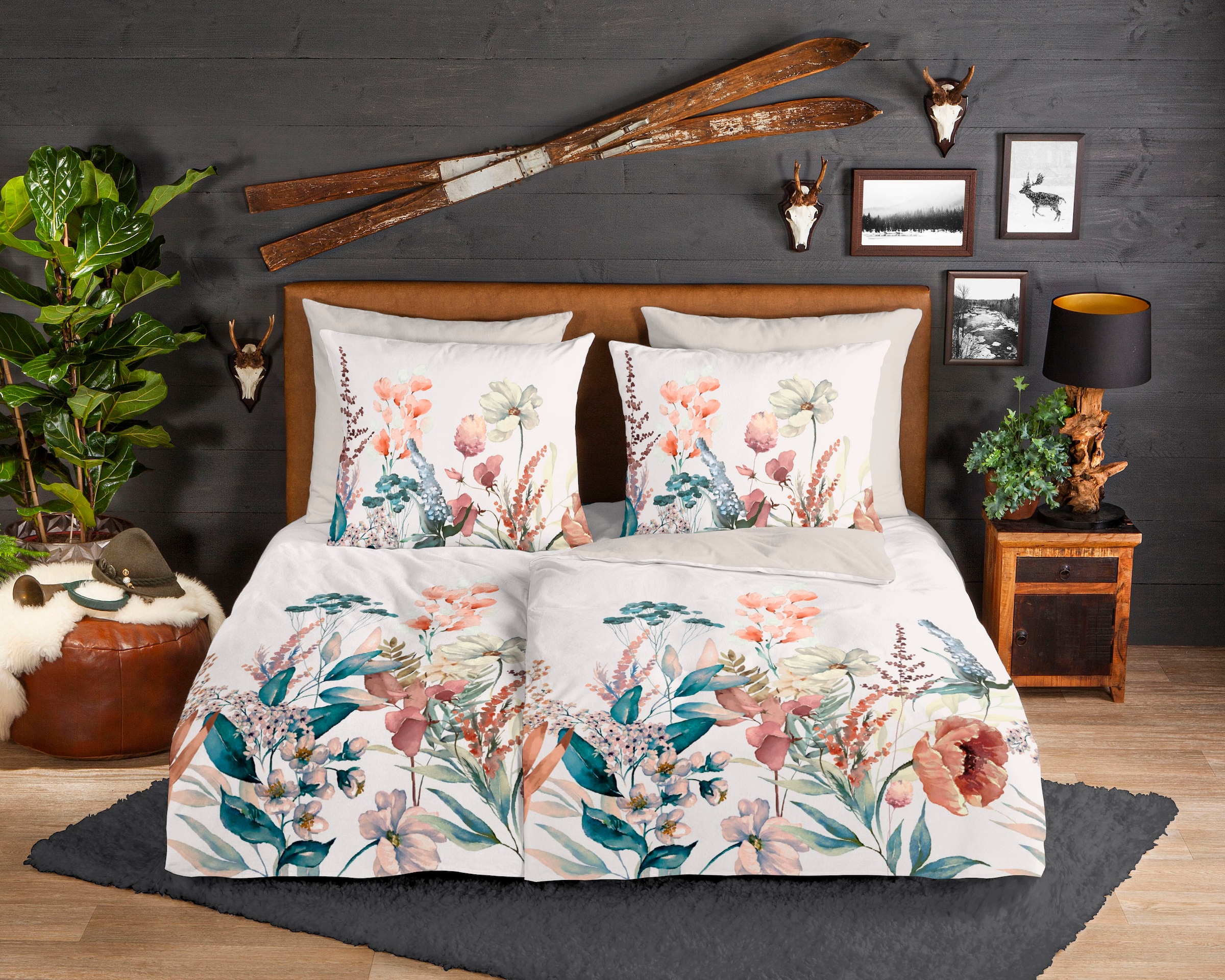 good morning Wendebettwäsche "Aime" 2 Stk. tlg. Biber Flanell, 135x200, War günstig online kaufen