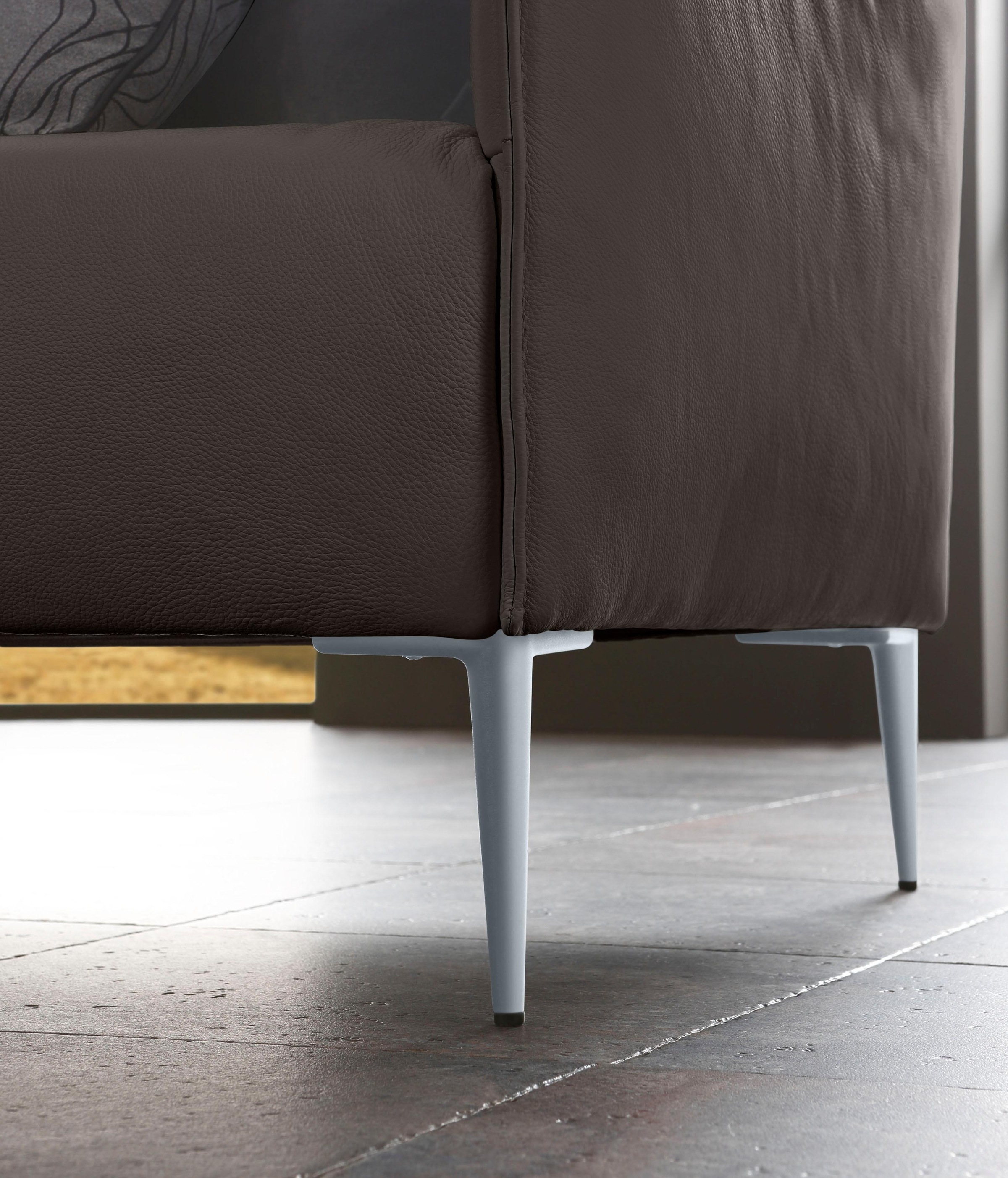 W.SCHILLIG 3-Sitzer »sally«, mit Metallfüßen in Silber matt, Breite 224 cm
