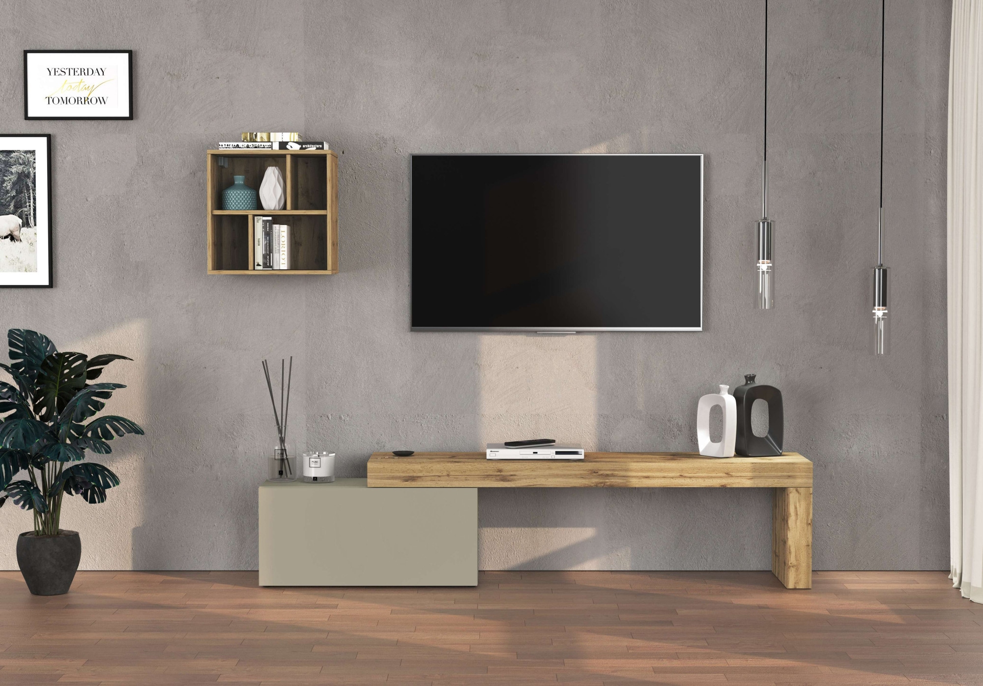 INOSIGN TV-Wand »Chronos TV-Set, Wohnwand – Elemente frei platzierbar, Made in Italy« Set, 2-er set, 2 Stk. tlg.