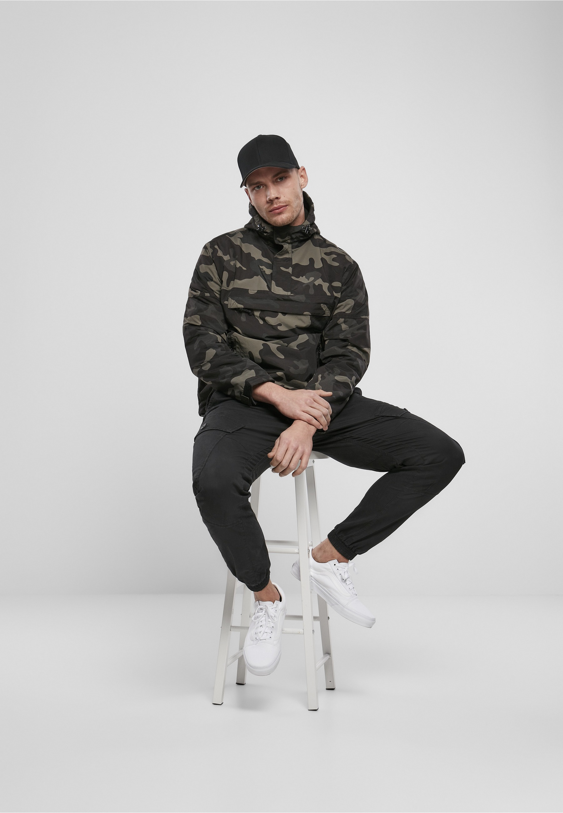 Brandit Anorak »Brandit Herren Fleece Pull Over Windbreaker« 1 Stk. tlg. mit Kapuze