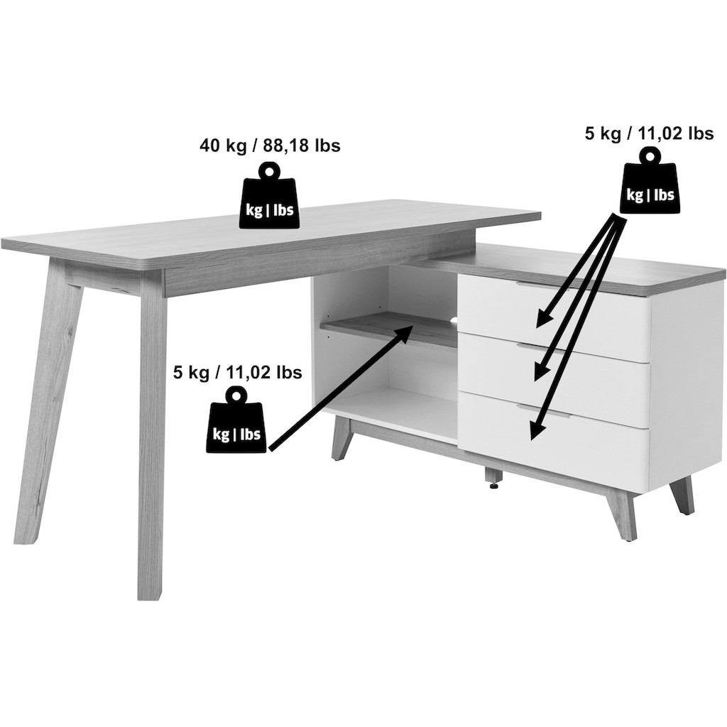 Jahnke Eckschreibtisch »LIBRE-D 240 E«