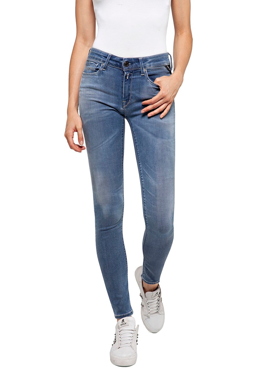 Replay Skinny-fit-Jeans »Luzien«, POWERSTRETCH BAUR Used-Style | bestellen 