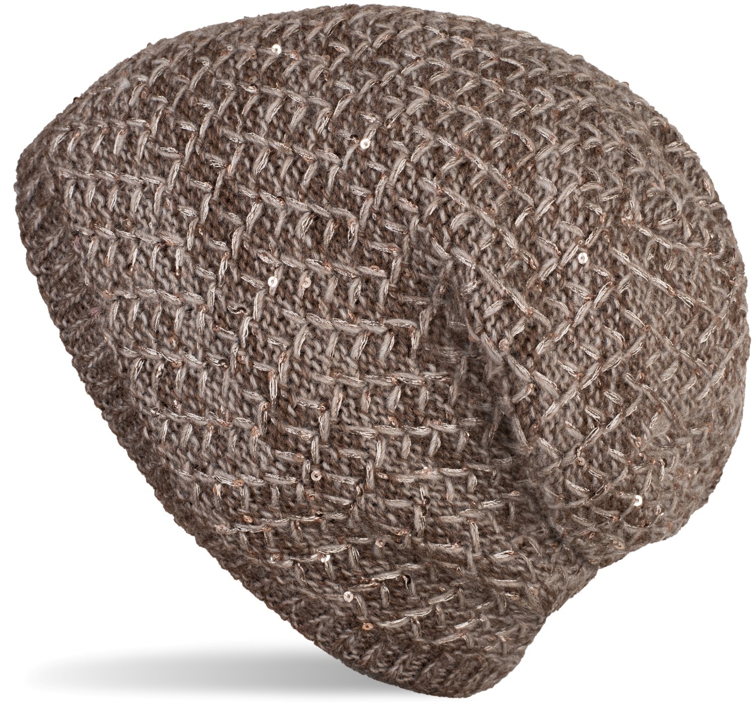 styleBREAKER Strickmütze "Strick Beanie Mütze mit Pailletten" 1 Stk.