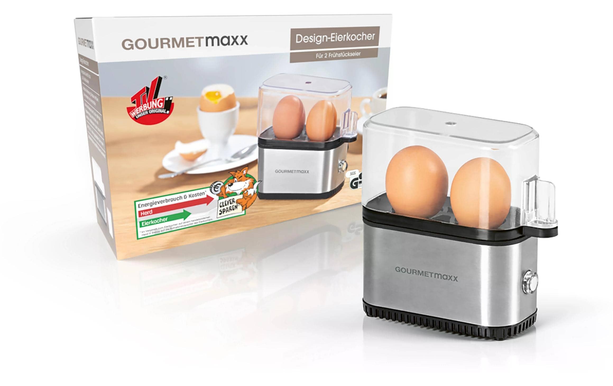 GOURMETmaxx Eierkocher »Kompakt 2.0 Silber, 2 Eier« 200 W