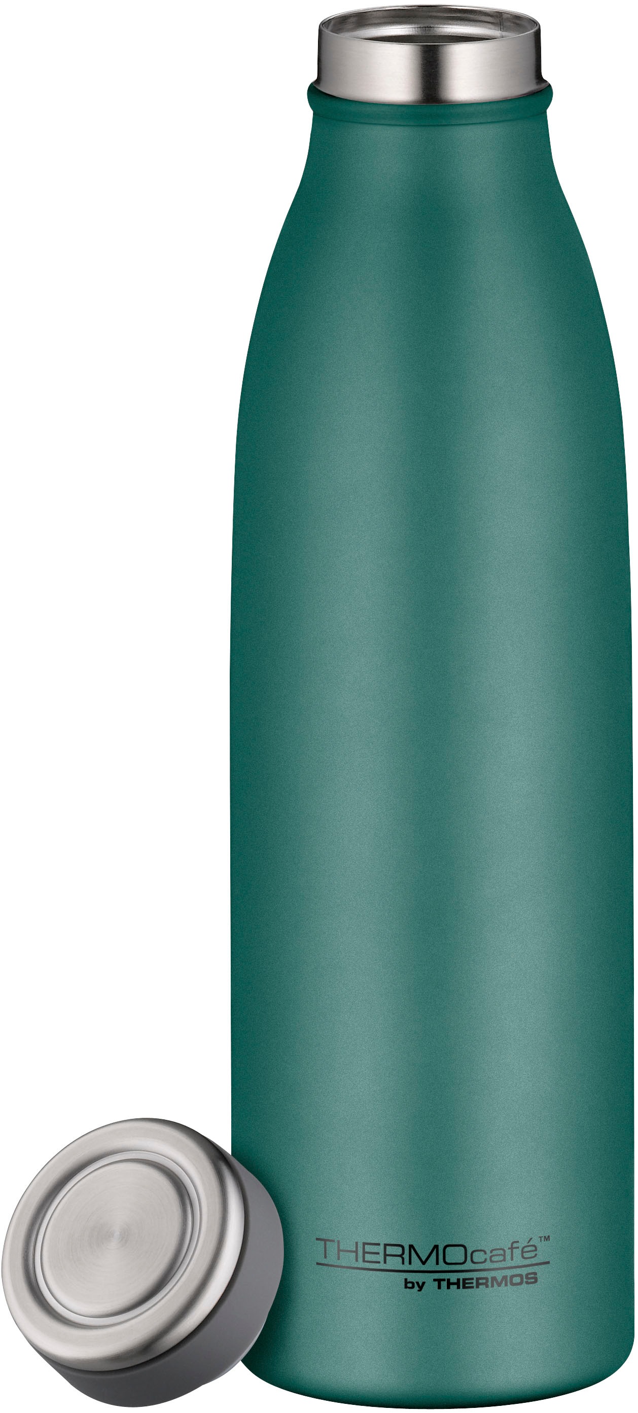 THERMOcafé Isolierflasche »TC BOTTLE, aus doppelwandigem Edelstahl, spülmaschinenfest« gummierter Drehverschluss, absolut dicht bei Kohlensäure