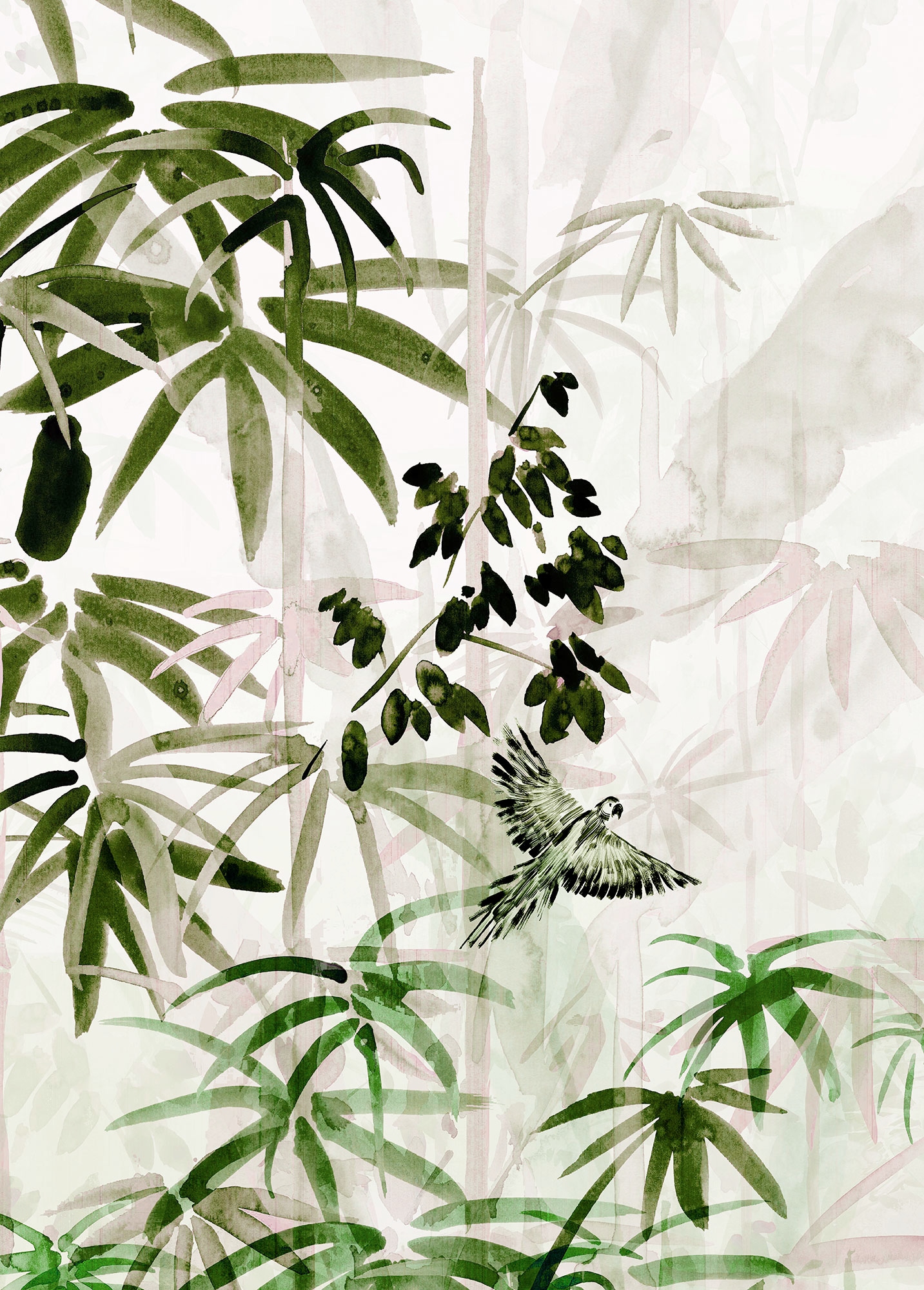 Komar Bild "Bamboo Forest" Natur 1 Stk. tlg. Wandbild zur Dekoration - ohne günstig online kaufen