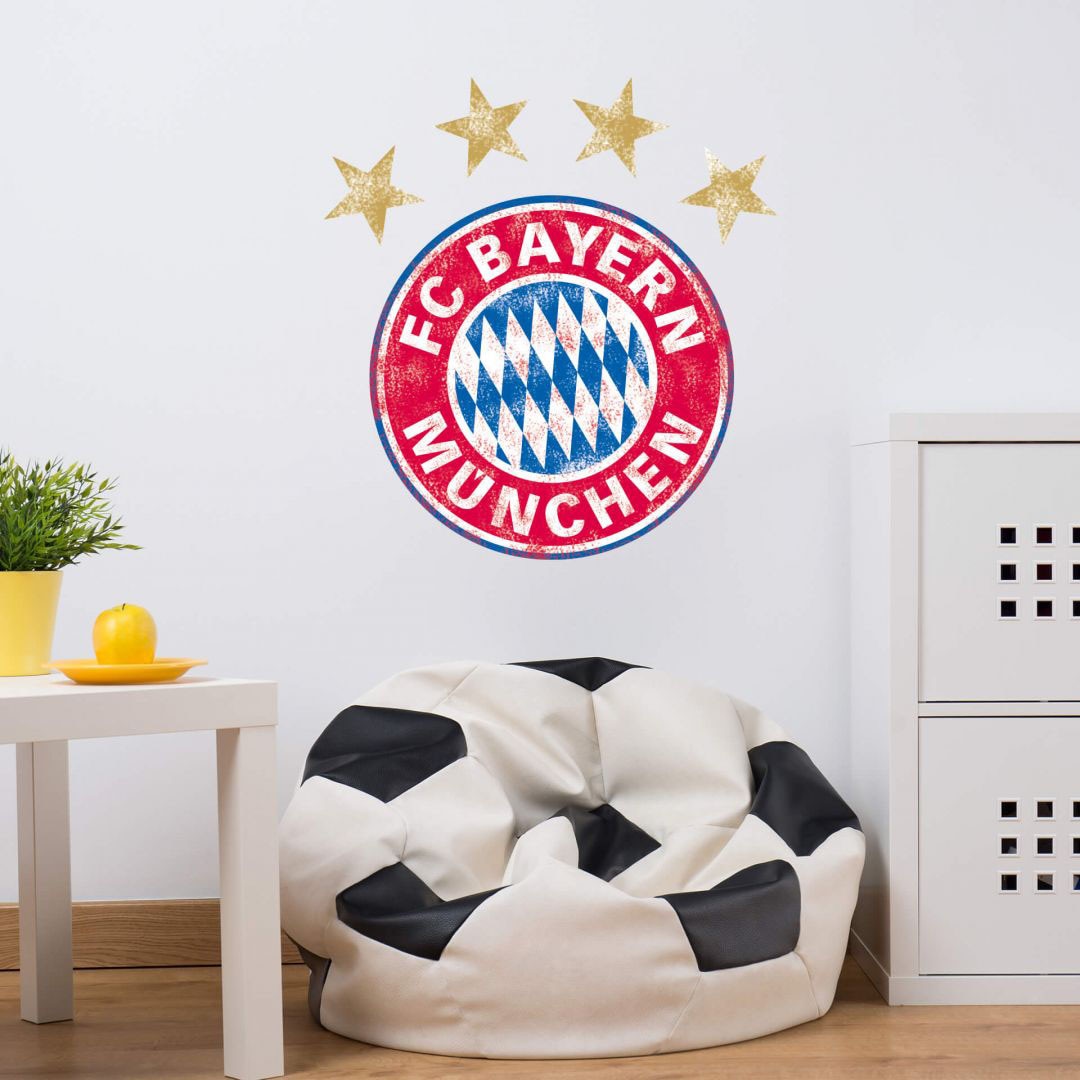 | Bayern BAUR München kaufen Logo Vintage«, St.) Wandtattoo Wall-Art (1 »FC