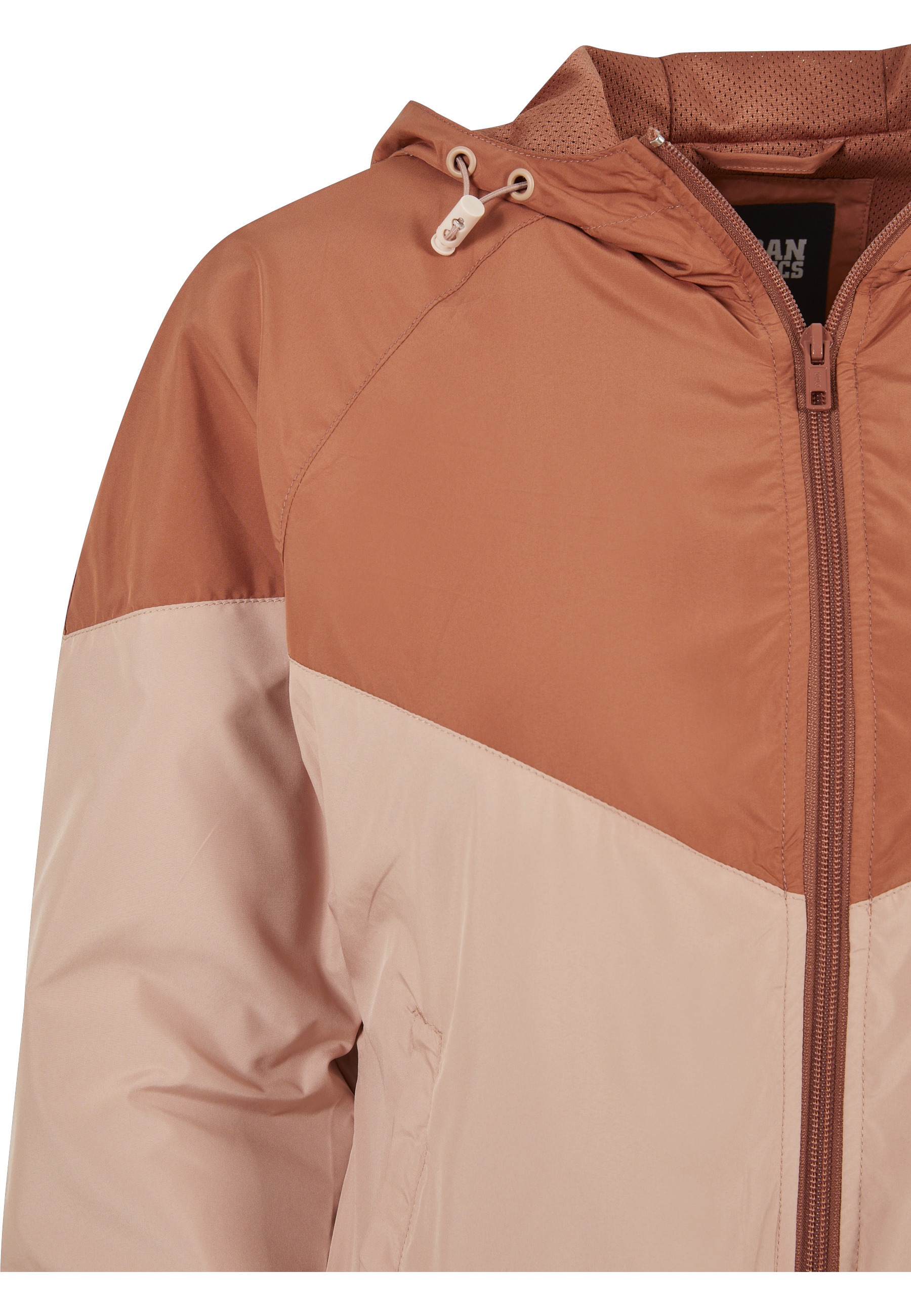 Anorak URBAN CLASSICS "Urban Classics Damen Ladies Arrow Windbreaker", Damen, Gr. S, terracotta, amber, 100% Polyester, mehrfarbig, normal, ohne Ausschnitt, Jacken 3