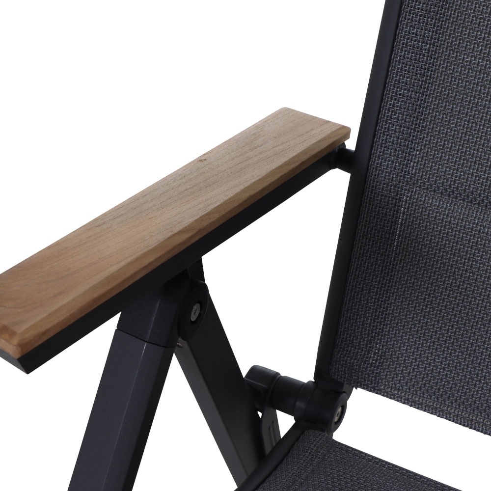 Siena Garden Gartensessel »Tesoro Klappsessel 2er-Set FSC« Set, 2 Stk. tlg. Alu, Textil, Teak FSC 100 %