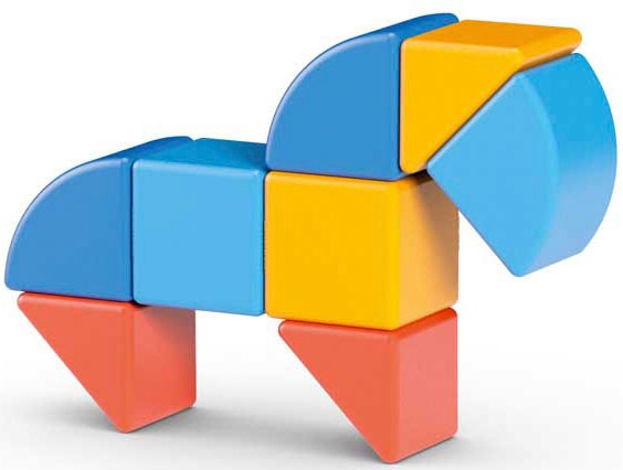 Geomag™ Magnetspielbausteine »GEOMAG™ Magicube Shapes Animals«, (9 St.), Made in Europe