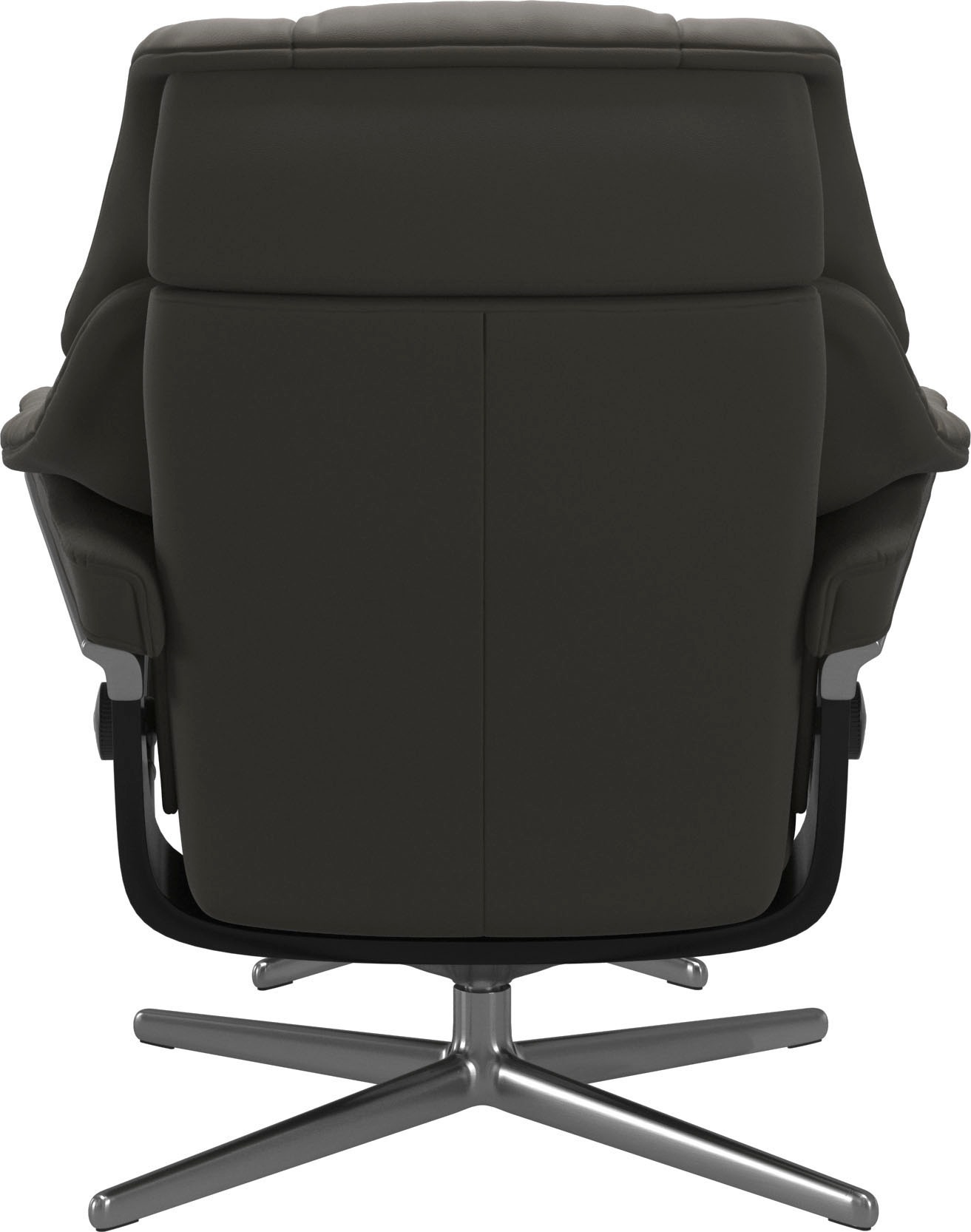 Stressless® Relaxsessel »Reno«, (Set, Relaxsessel mit Hocker), mit Hocker, mit Cross Base, Größe S, M & L, Holzakzent Schwarz
