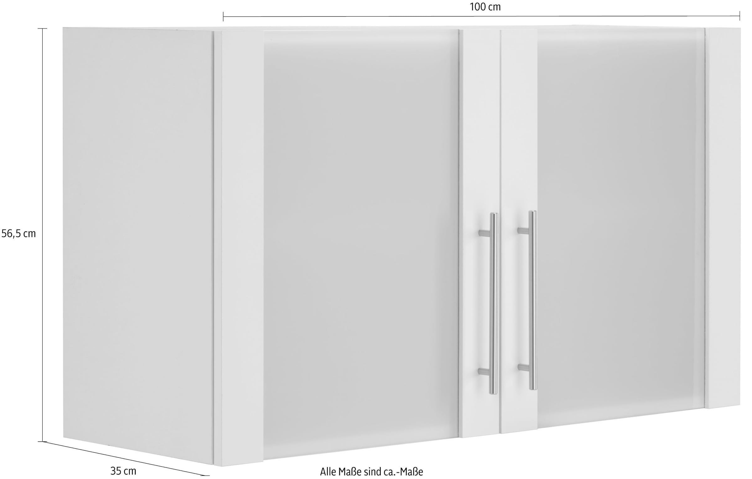 wiho Küchen Glashängeschrank »Cali«, Front mit Glaseinsatz