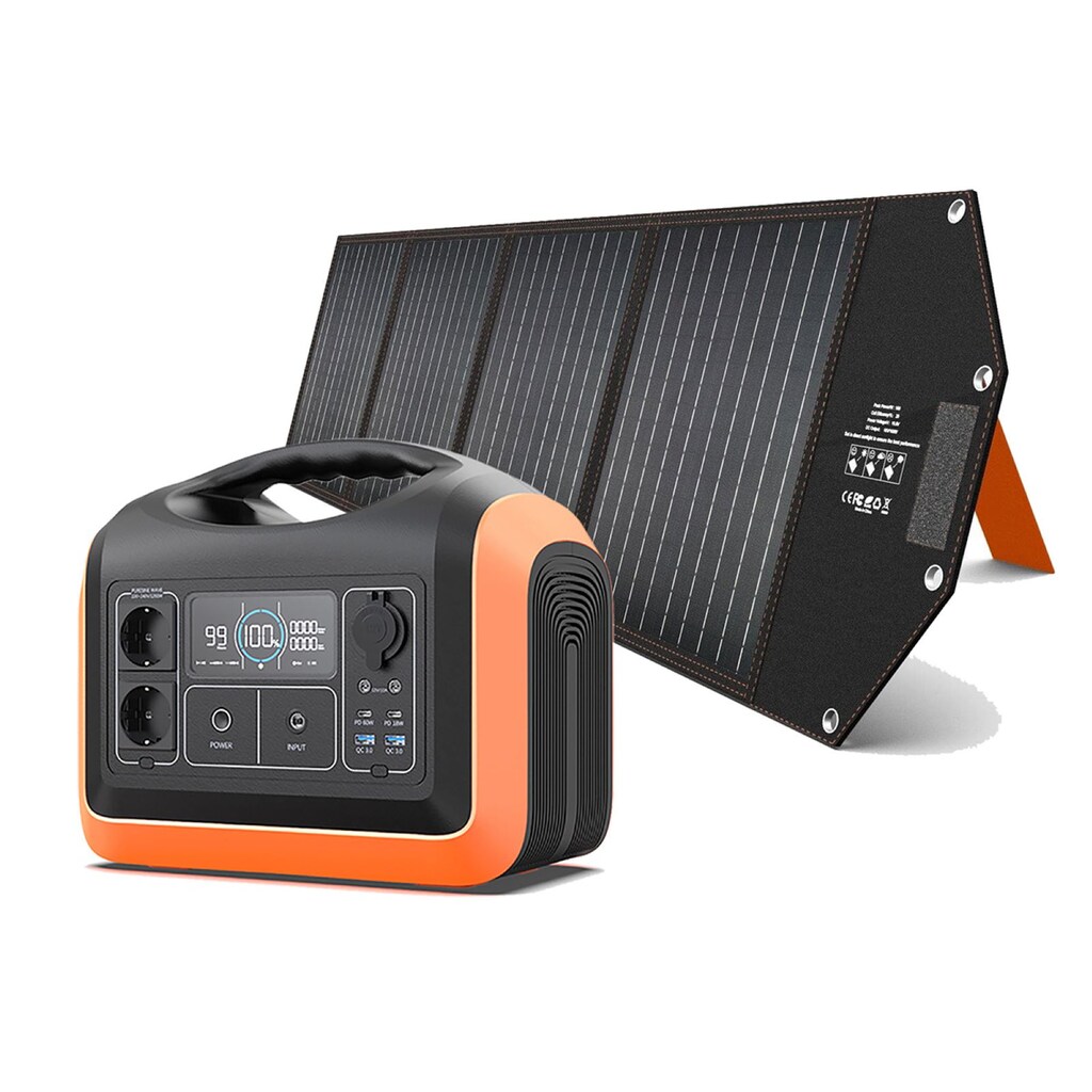 Hyrican Powerstation »UPP-1200 Kit 1200Watt, 992Wh, LiFePO4, tragbarer Akku/Batterie«, 310000 mAh