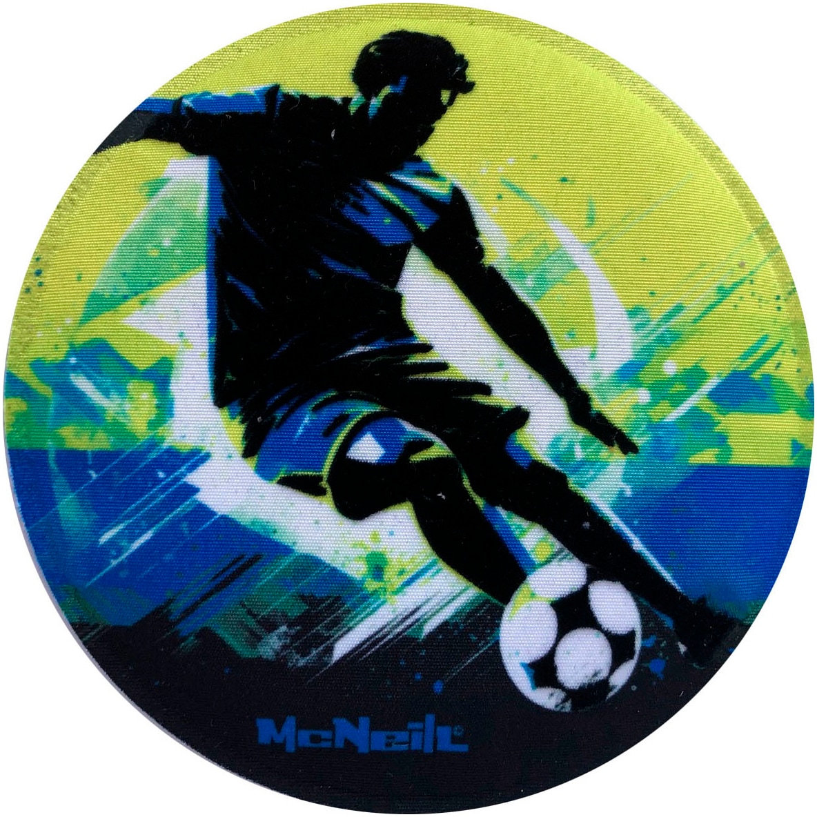 McNeill Schulranzen »Perfecto, Football 2T«, reflektierende Streifen auf den Schultergurten-retroreflektierende Flächen, inkl. Federmäppchen, Turnbeutel, Schlamperrolle & Motivmagnet