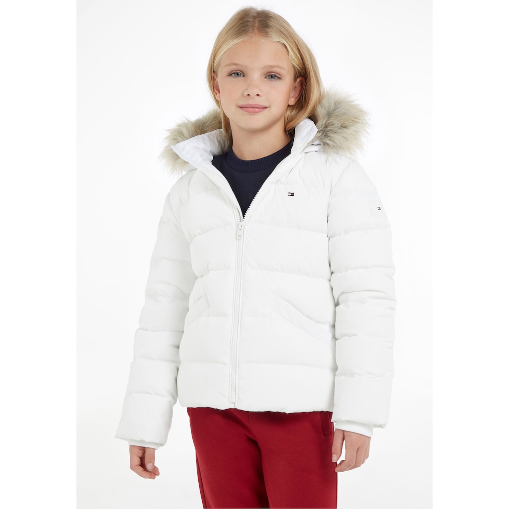 Tommy Hilfiger Daunenjacke »ESSENTIAL DOWN FUR HOOD JACKET«, mit Kapuze