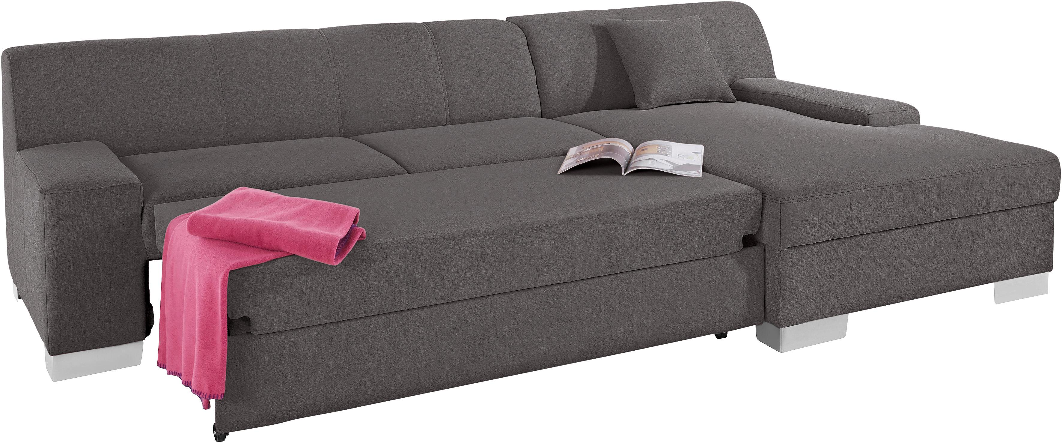 Thumbnail - DOMO collection Ecksofa "Bero, elegant und zeitlos, flache Armlehnen, Breite 268cm L-Form" fester Sitzkomfort, wahlweise...