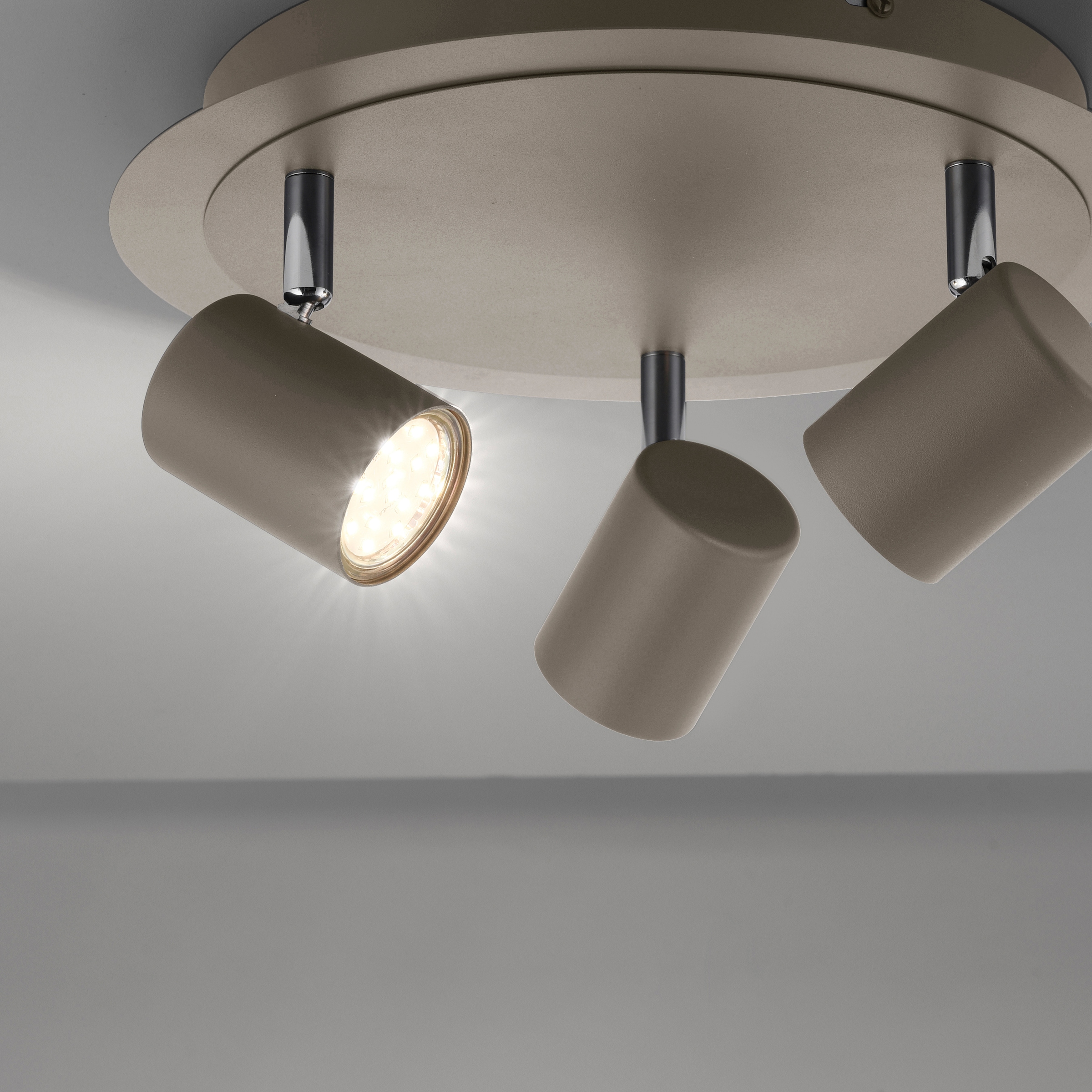 LED Deckenlampe my | home Spots 3 Deckenleuchte »Maci«, warmweiß, schwenkbare flammig-flammig, und BAUR Deckenspot dreh- rund,