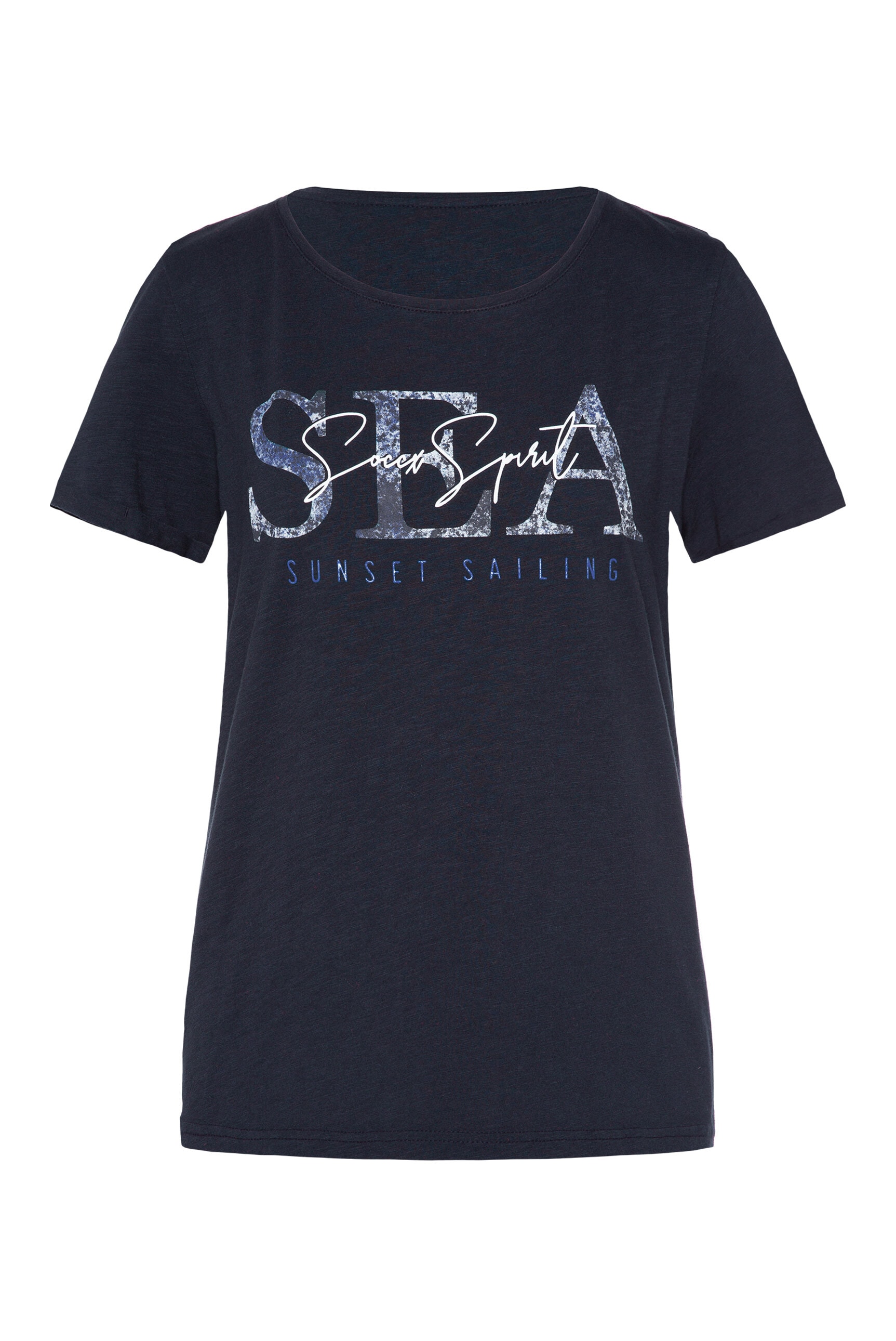 SOCCX Rundhalsshirt, mit Turn-Up-Ärmel