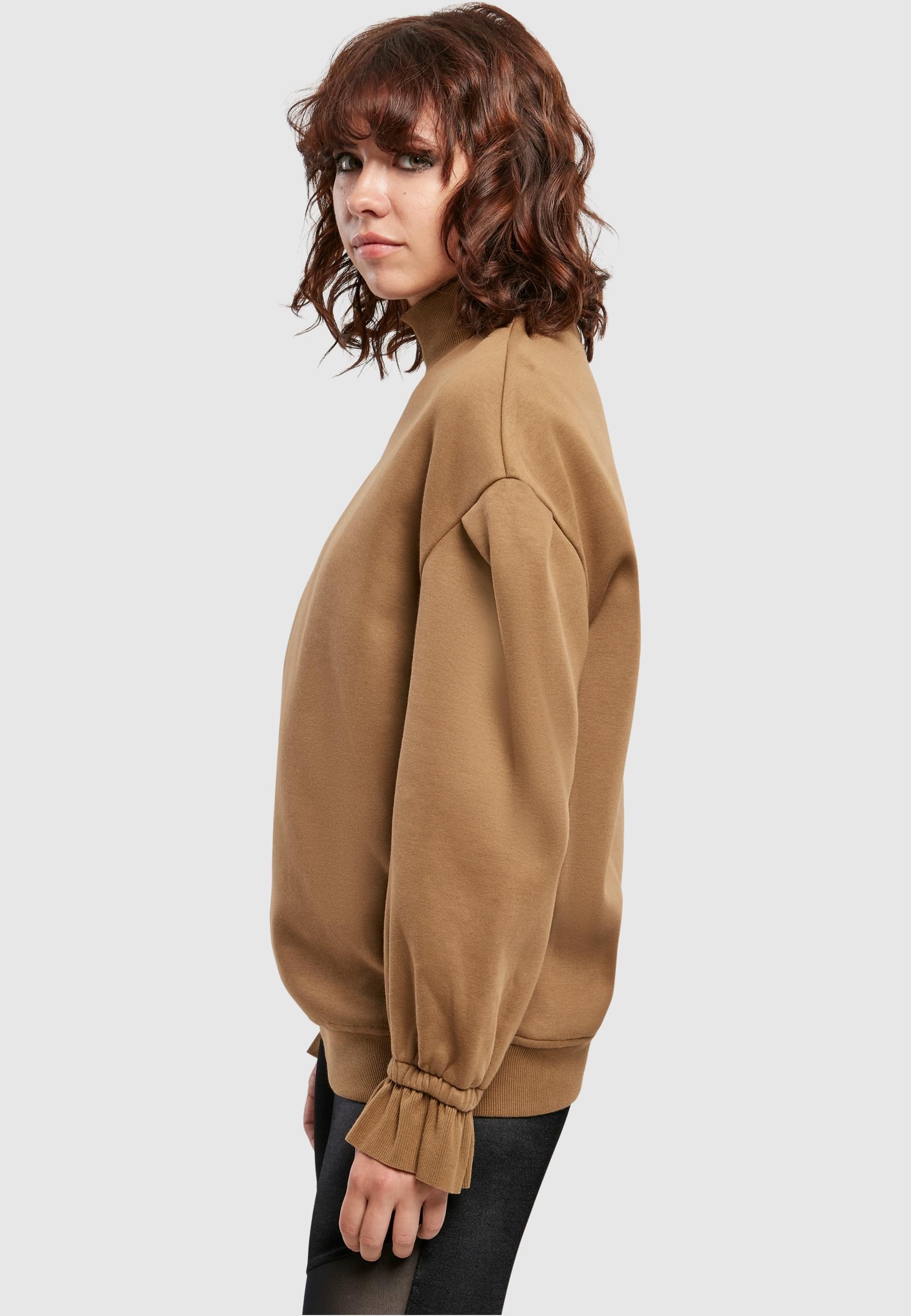 URBAN CLASSICS Sweater »Urban Classics Damen Ladies Turtleneck Crew«, (1 tlg.)