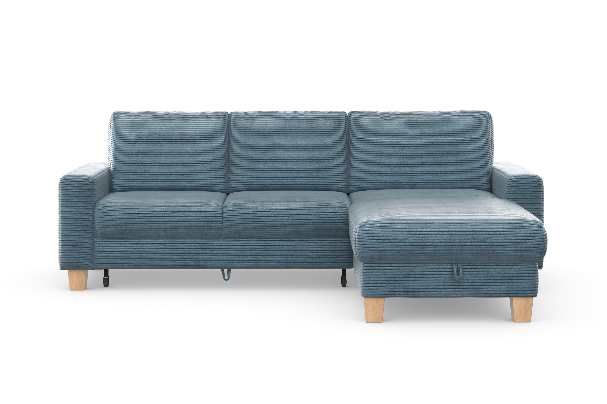 Home affaire Ecksofa »Summer L-Form«, mit Recamiere, mit oder ohne Bettfunktion und Bettkasten, Cord-Bezug