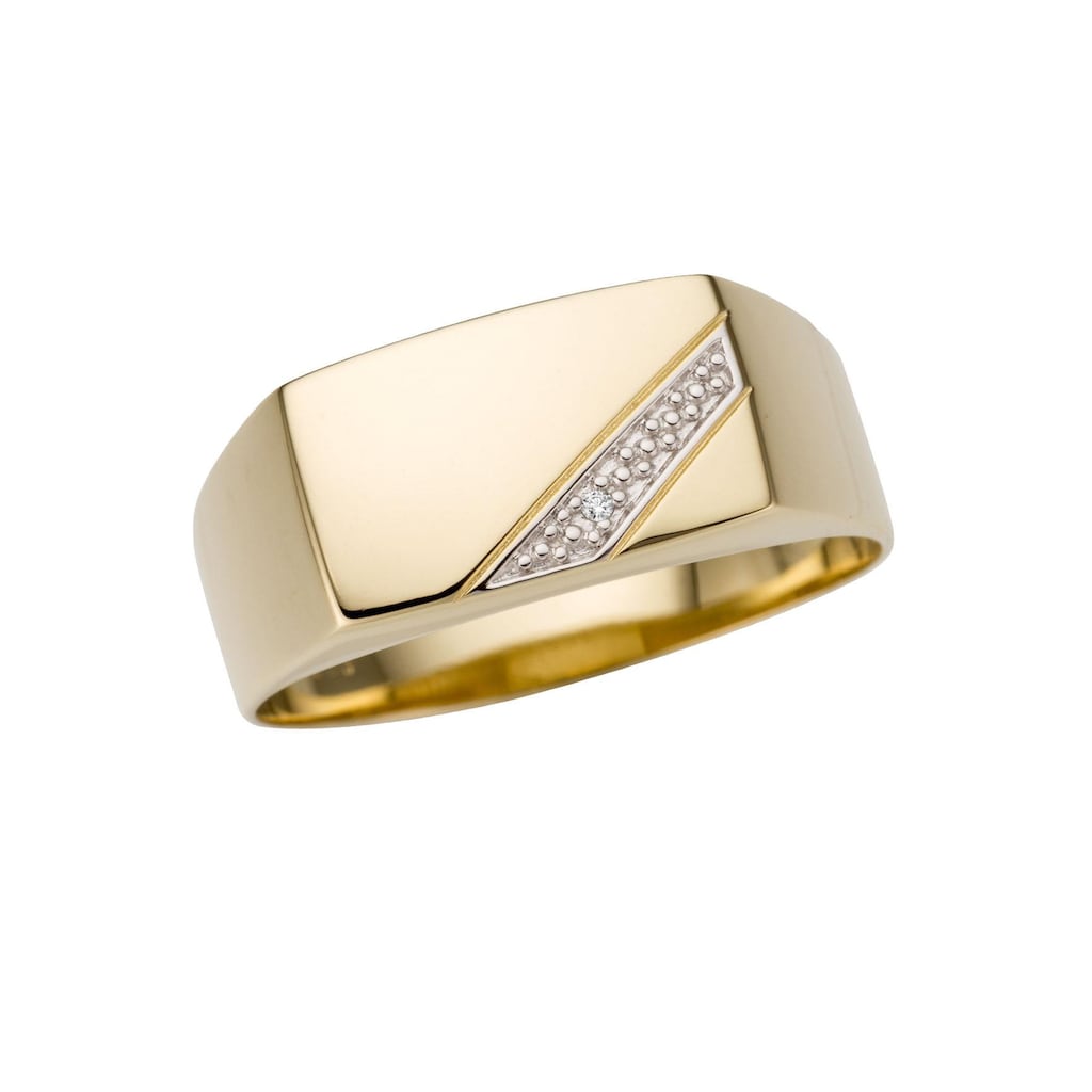 Firetti Goldring »Schmuck Geschenk Gold 333 Herrenring Goldring«, mit Brillant