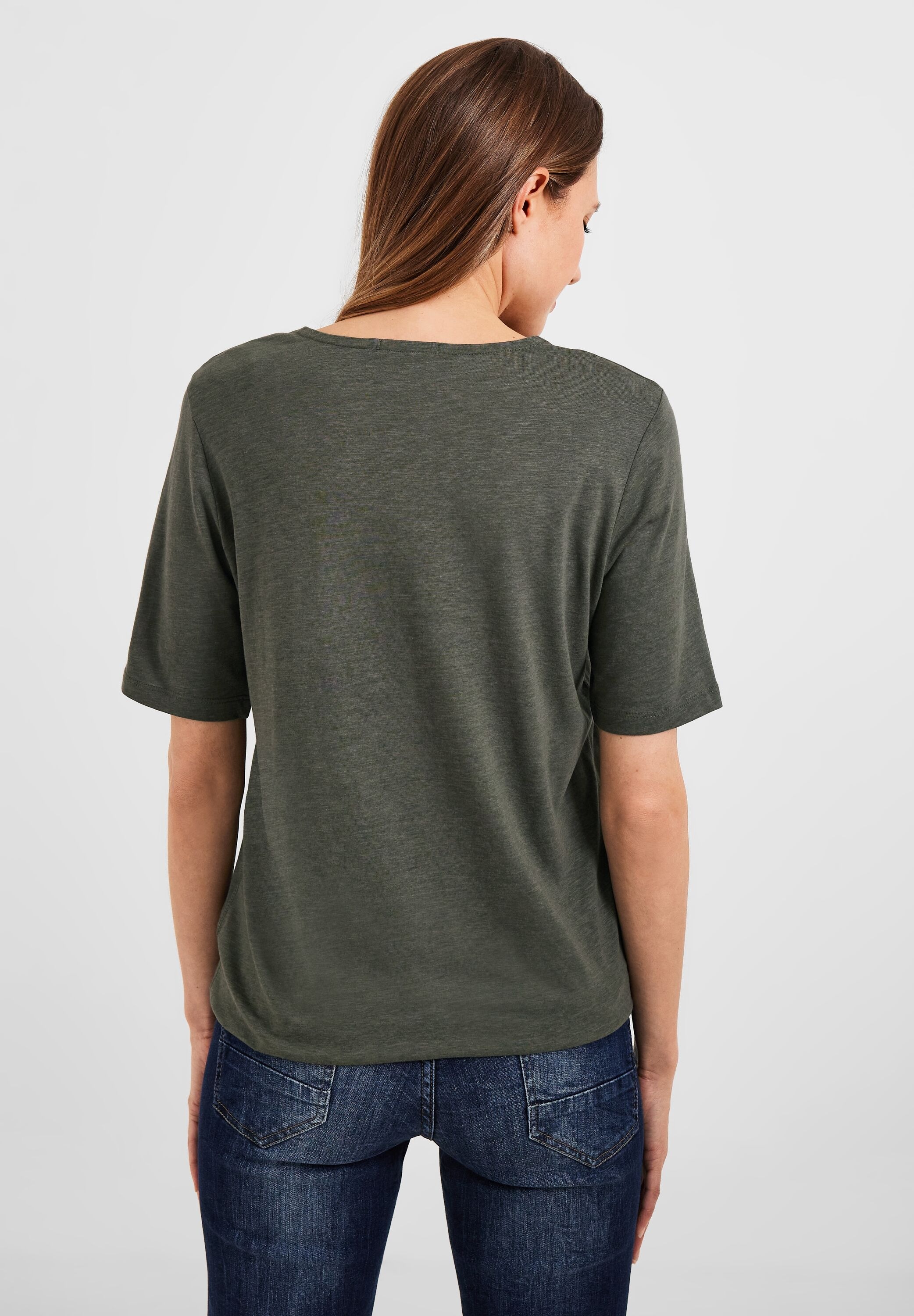 Black Friday Cecil Materialmix softem | T-Shirt, aus BAUR