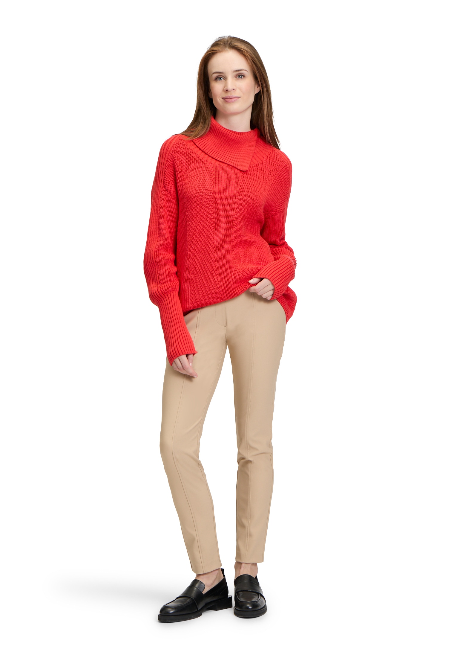 Betty Barclay Strickpullover »Betty Barclay Grobstrick-Pullover mit hohem Kragen«, (1 tlg.), Kragen