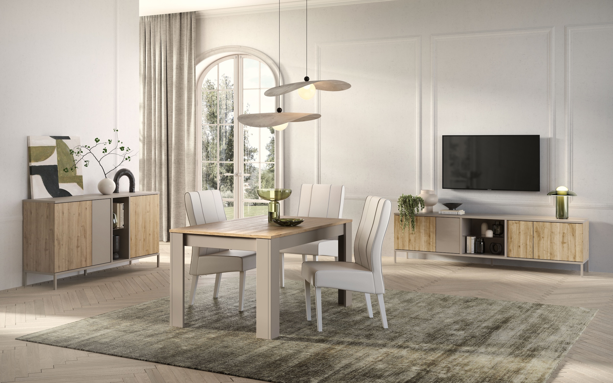 INOSIGN Esstisch »Gent 137 x 90 cm, Küchentisch, Esszimmertisch, zweifarbig,«, moderner rechteckiger Esstisch, ausziehbar, erweiterbar auf 185 cm