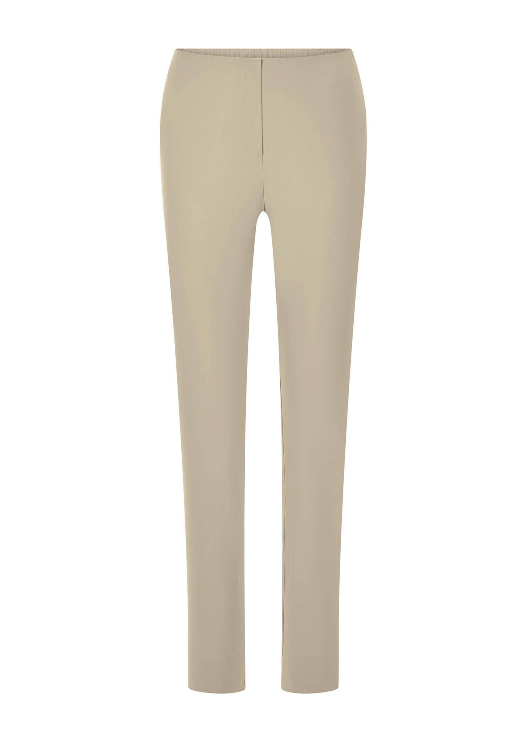 GOLDNER Damen Stoffhose "7/8-Bengalinhose LOUISA mit Schlupfbund"beige, Gr. 54, Obermaterial: 67% Baumwolle CO. 28% Polyamid PA. 5% Elasthan EL.,