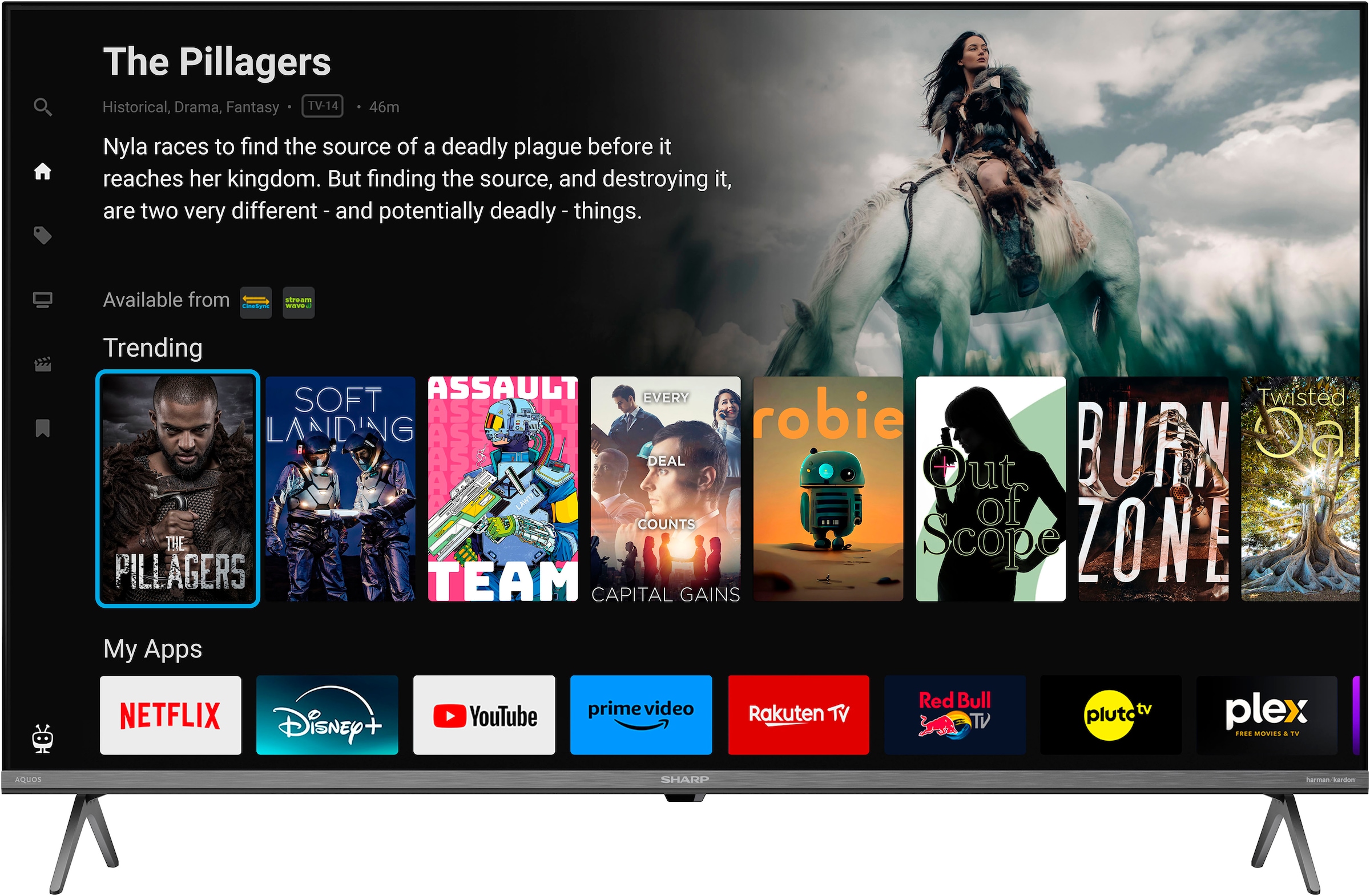 Sharp QLED-Fernseher »4T-C43GMx«, 4K Ultra HD, Smart-TV, 3.840 x 2.160 px Auflösung